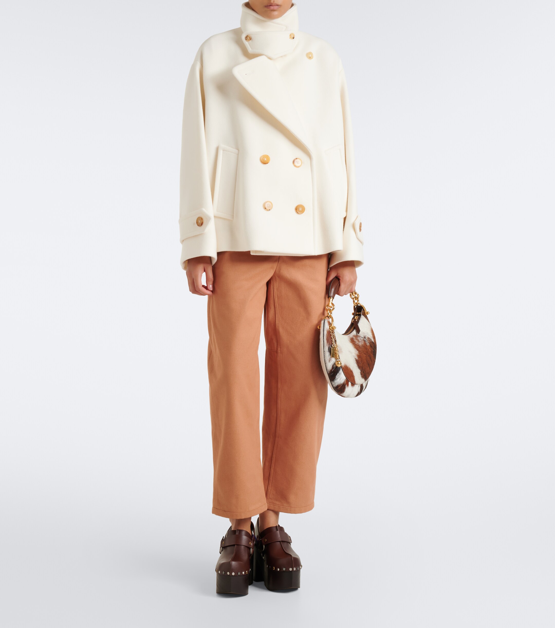 Chloé Chloé Banana Small calf hair top-handle bag