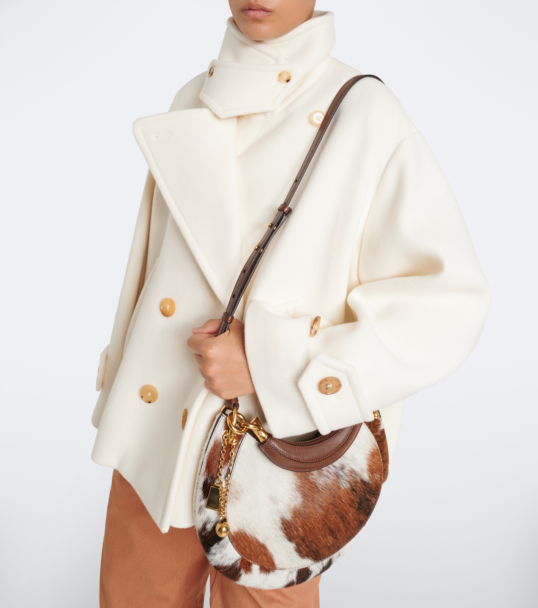 Chloé Chloé Banana Small calf hair top-handle bag