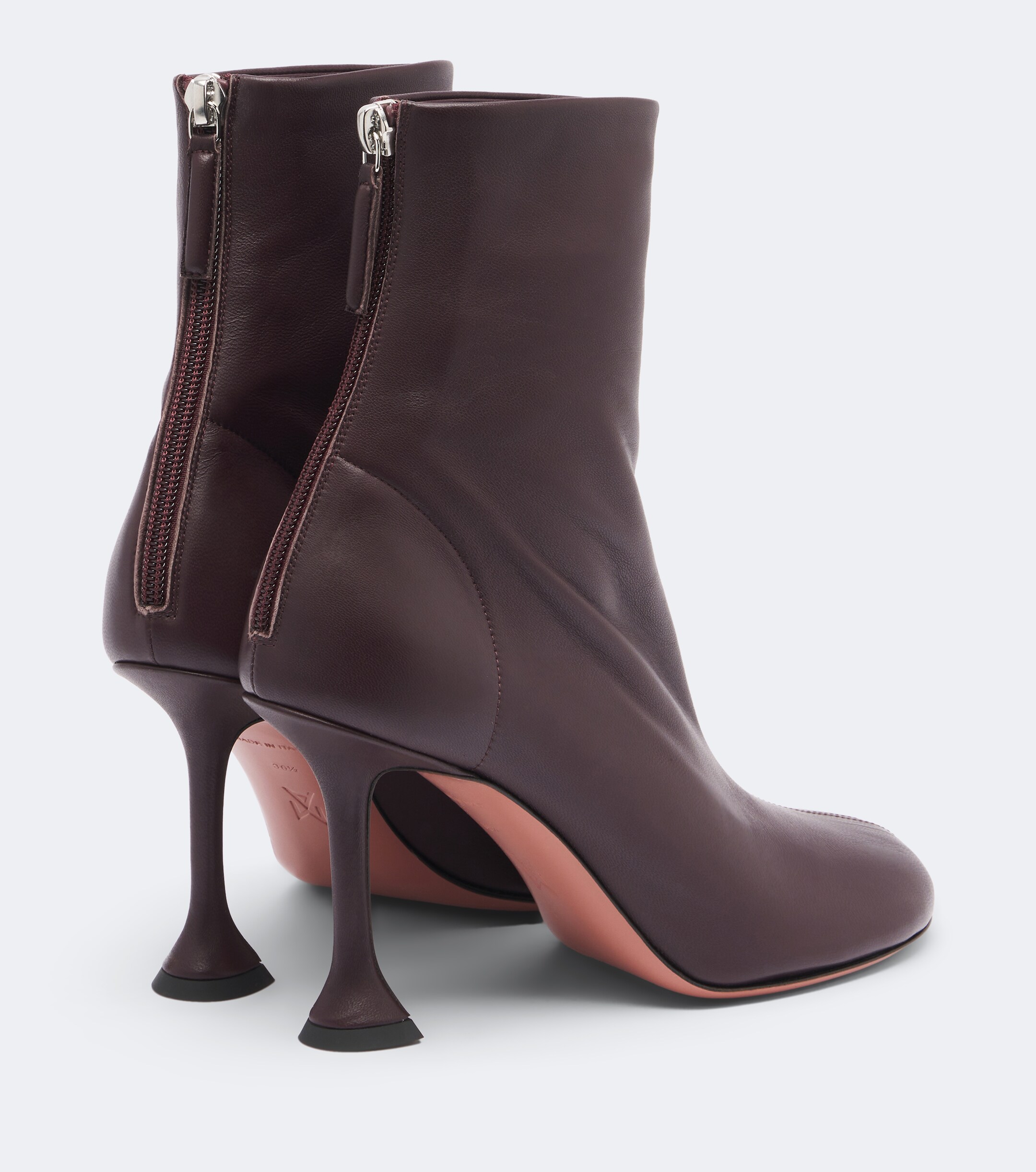 AMINA MUADDI Amina Muaddi Iris leather ankle boots