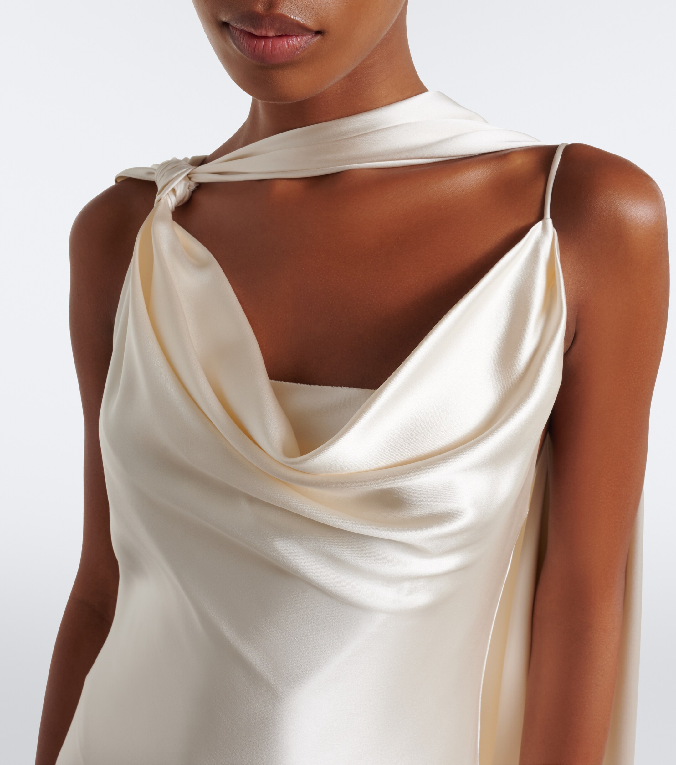 Danielle Frankel Danielle Frankel Bridal Aiden scarf-detail silk satin gown