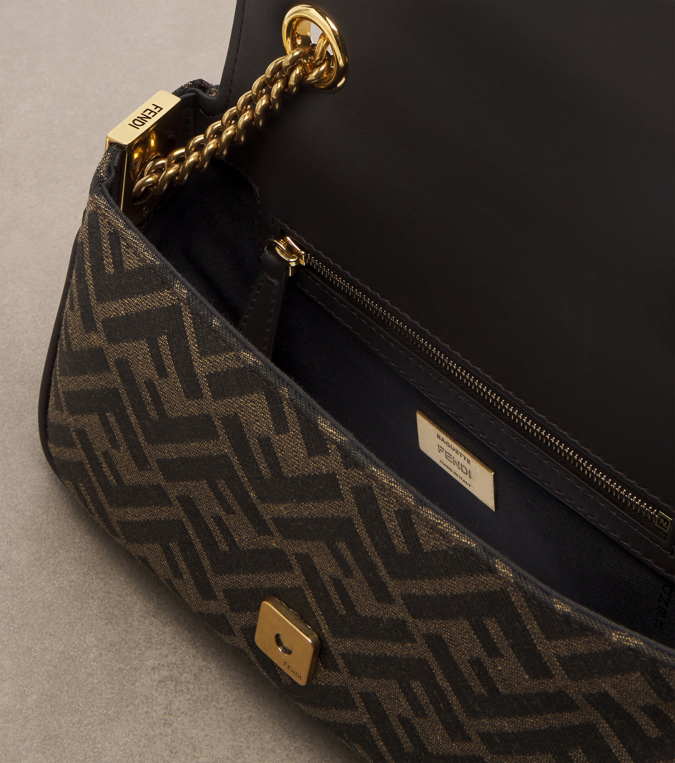 Fendi Fendi Baguette Mini FF Zucca shoulder bag