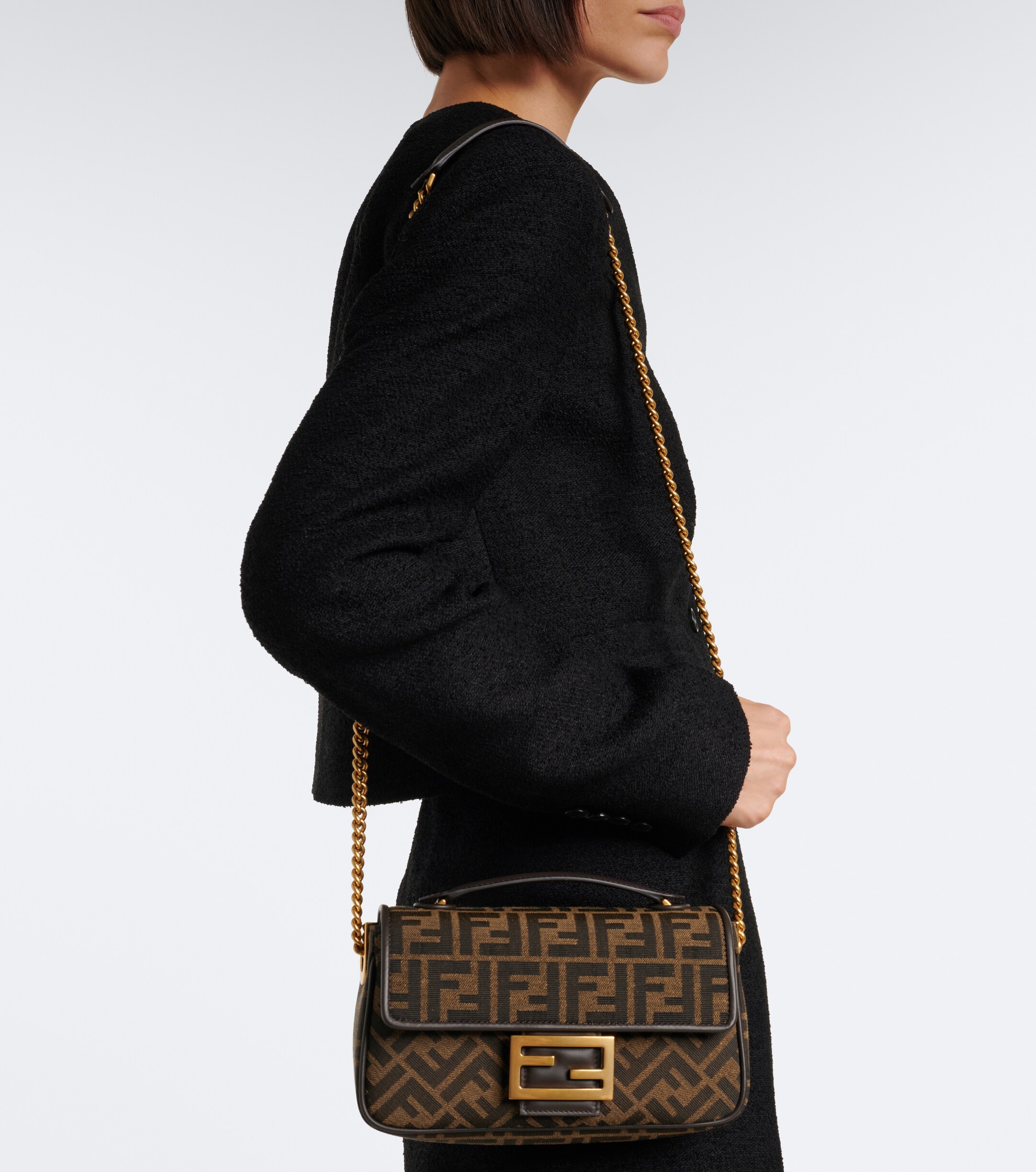 Fendi Fendi Baguette Mini FF Zucca shoulder bag