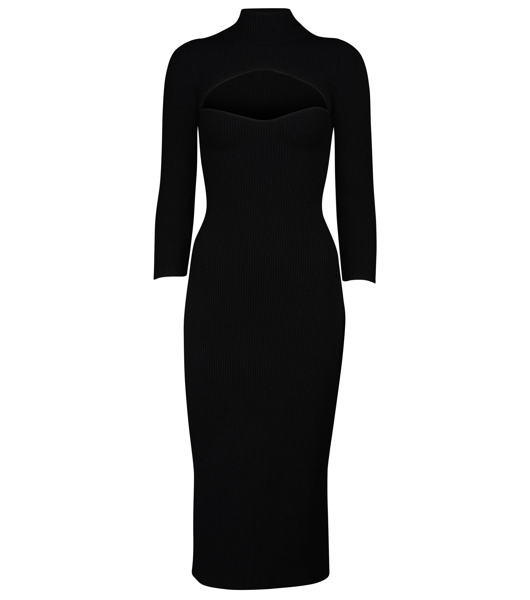 KHAITE Mischa ribbed-knit midi dress