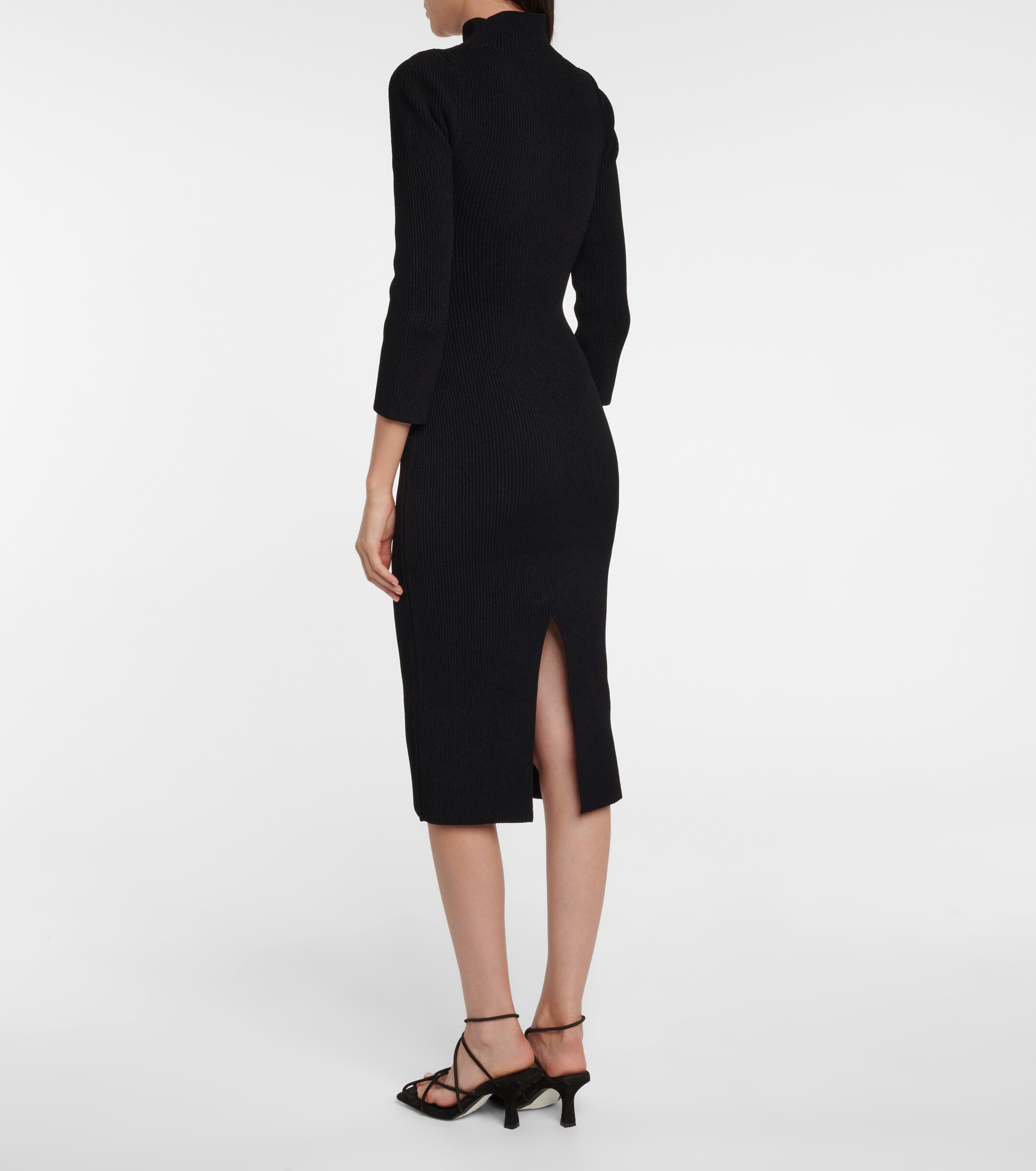 KHAITE Mischa ribbed-knit midi dress