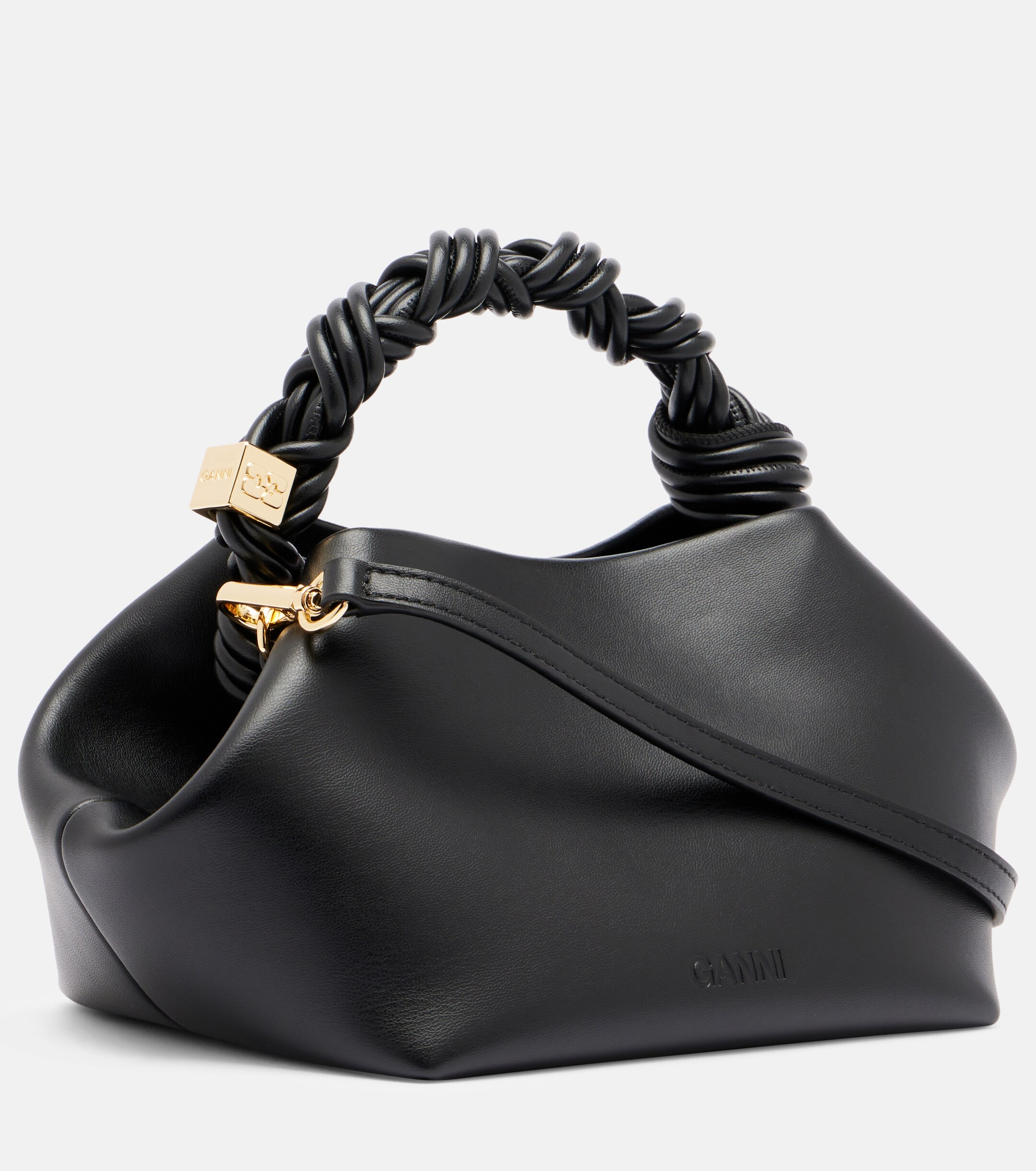 GANNI Bou Small leather tote bag