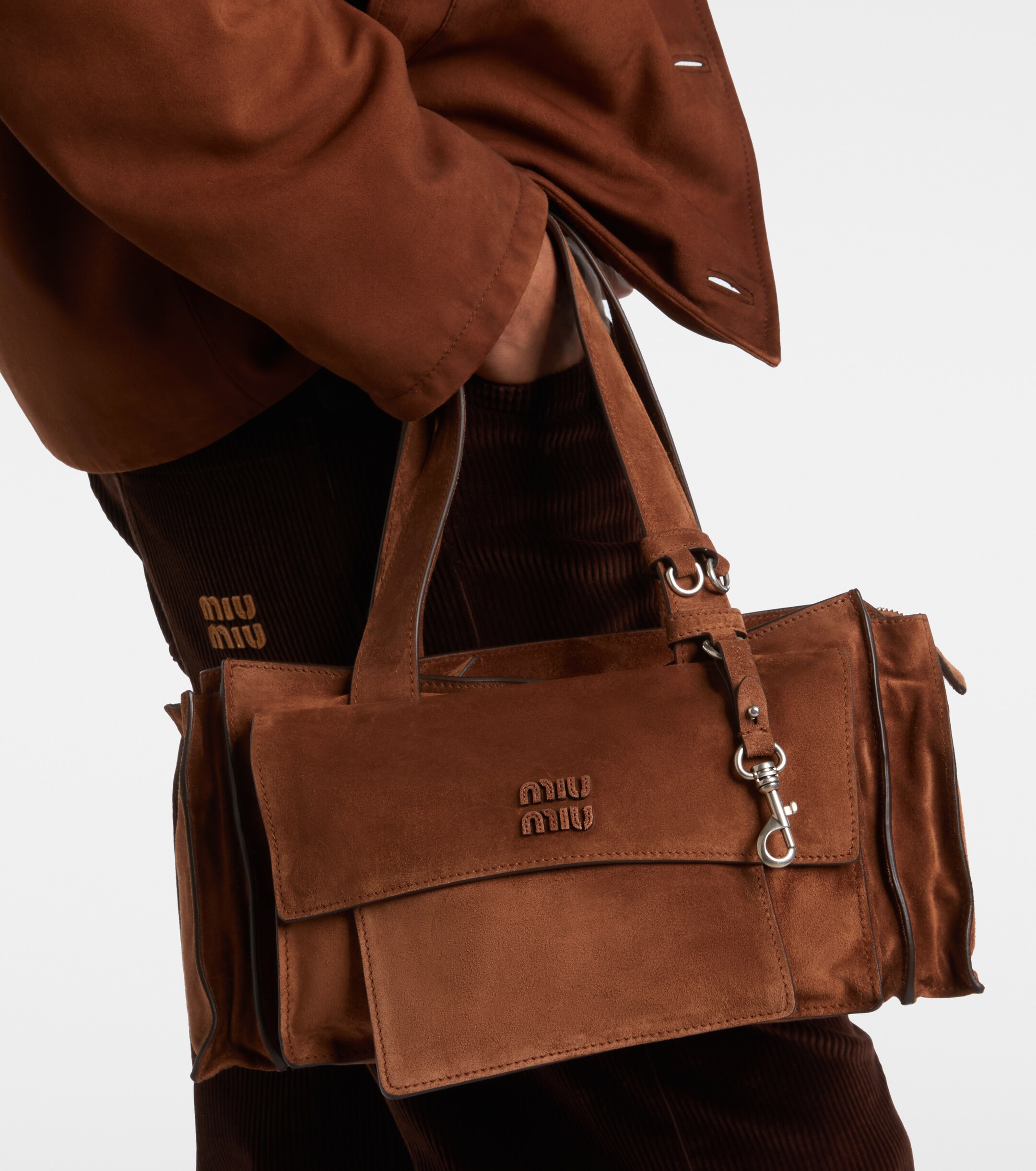 Miu Miu Utilitaire suede shoulder bag