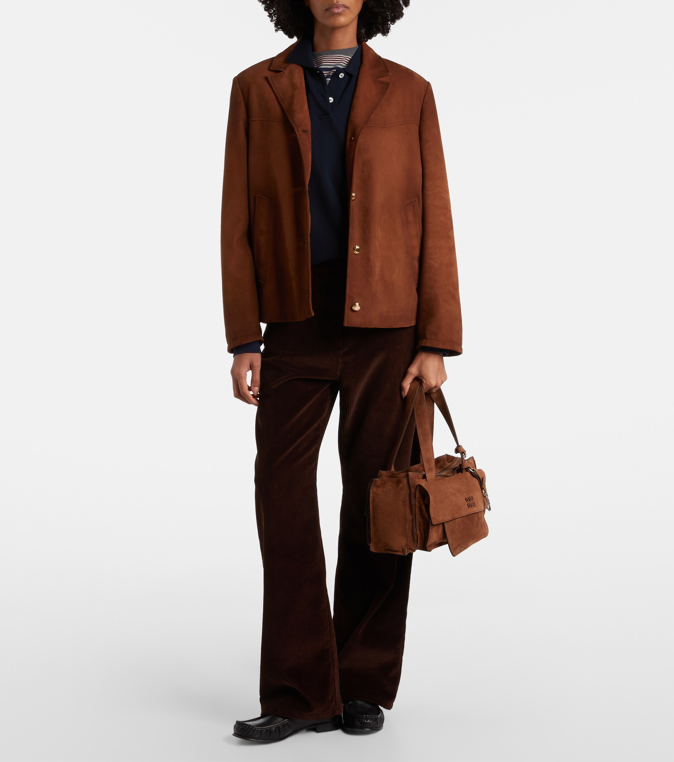 Miu Miu Utilitaire suede shoulder bag