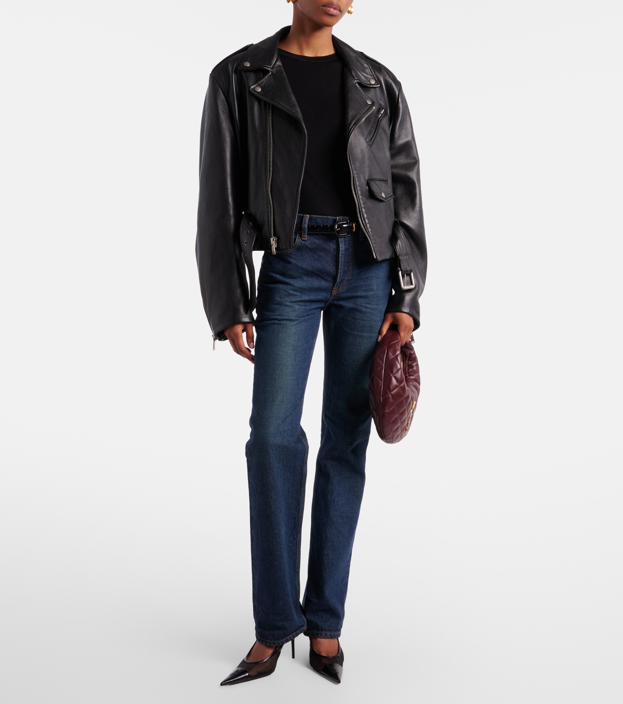 Saint Laurent Icarino Baby quilted leather top-handle bag