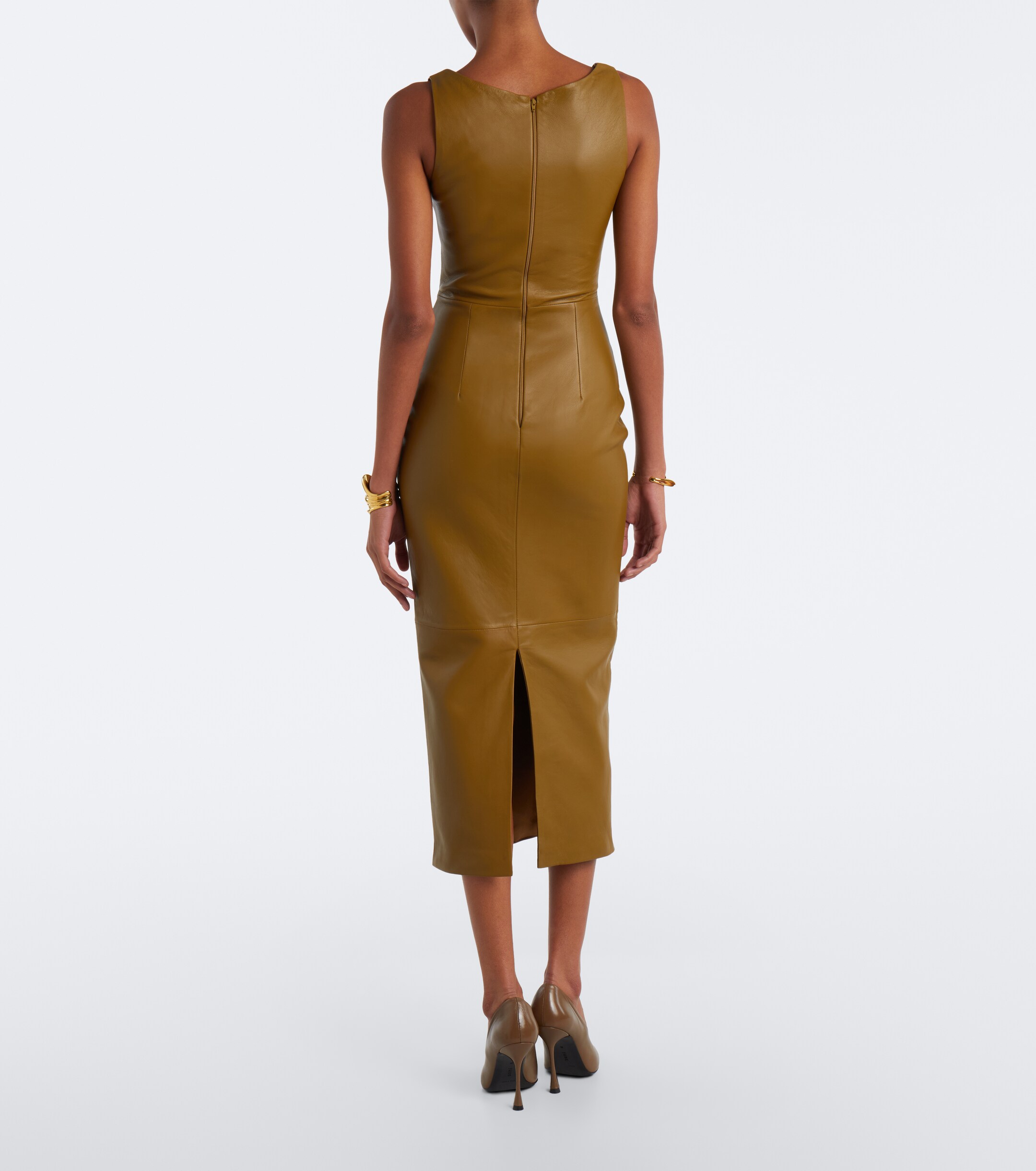Alex Perry Alex Perry Leather midi dress