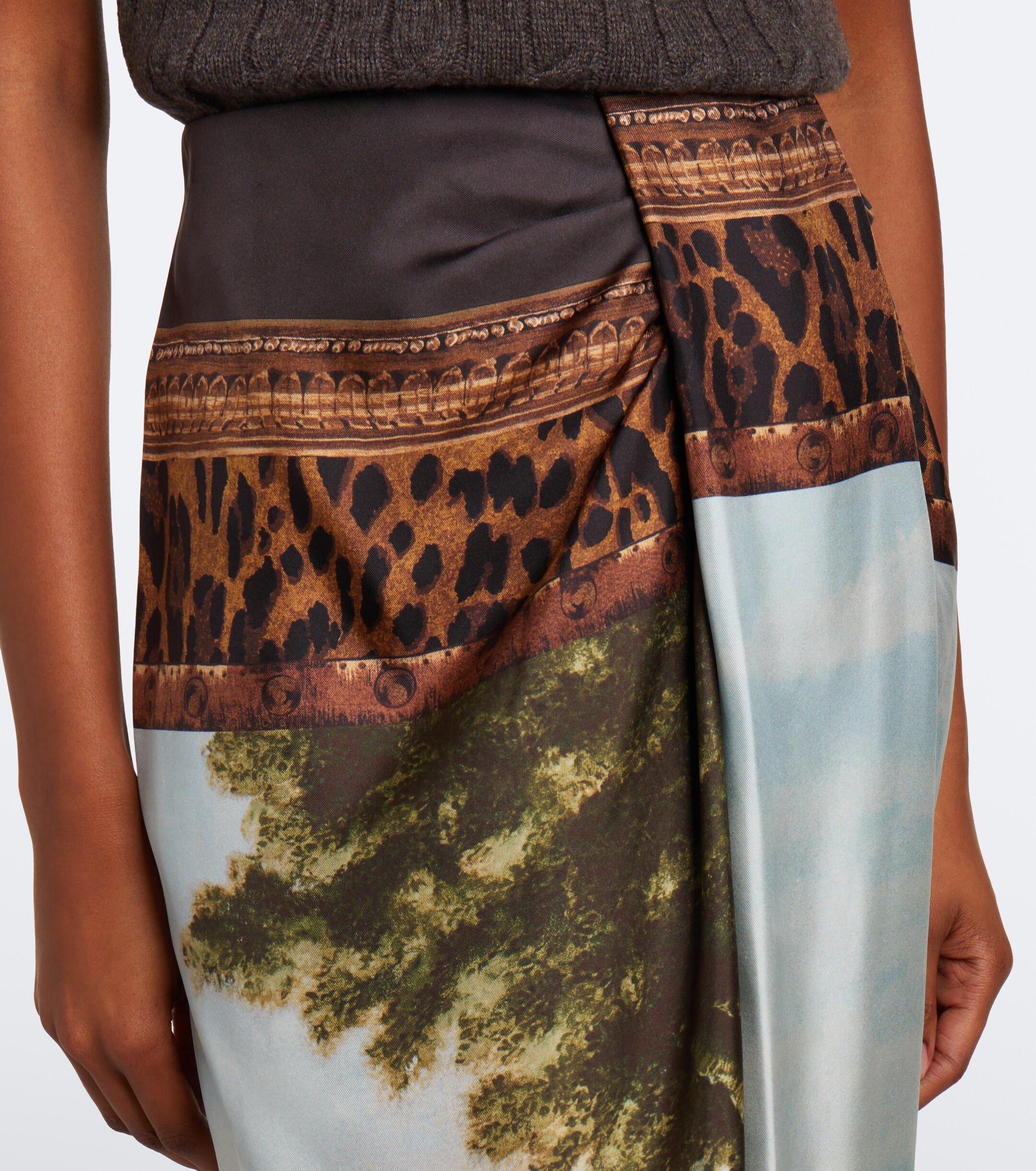 Ralph Lauren Collection Ralph Lauren Collection Debbie printed silk twill midi skirt