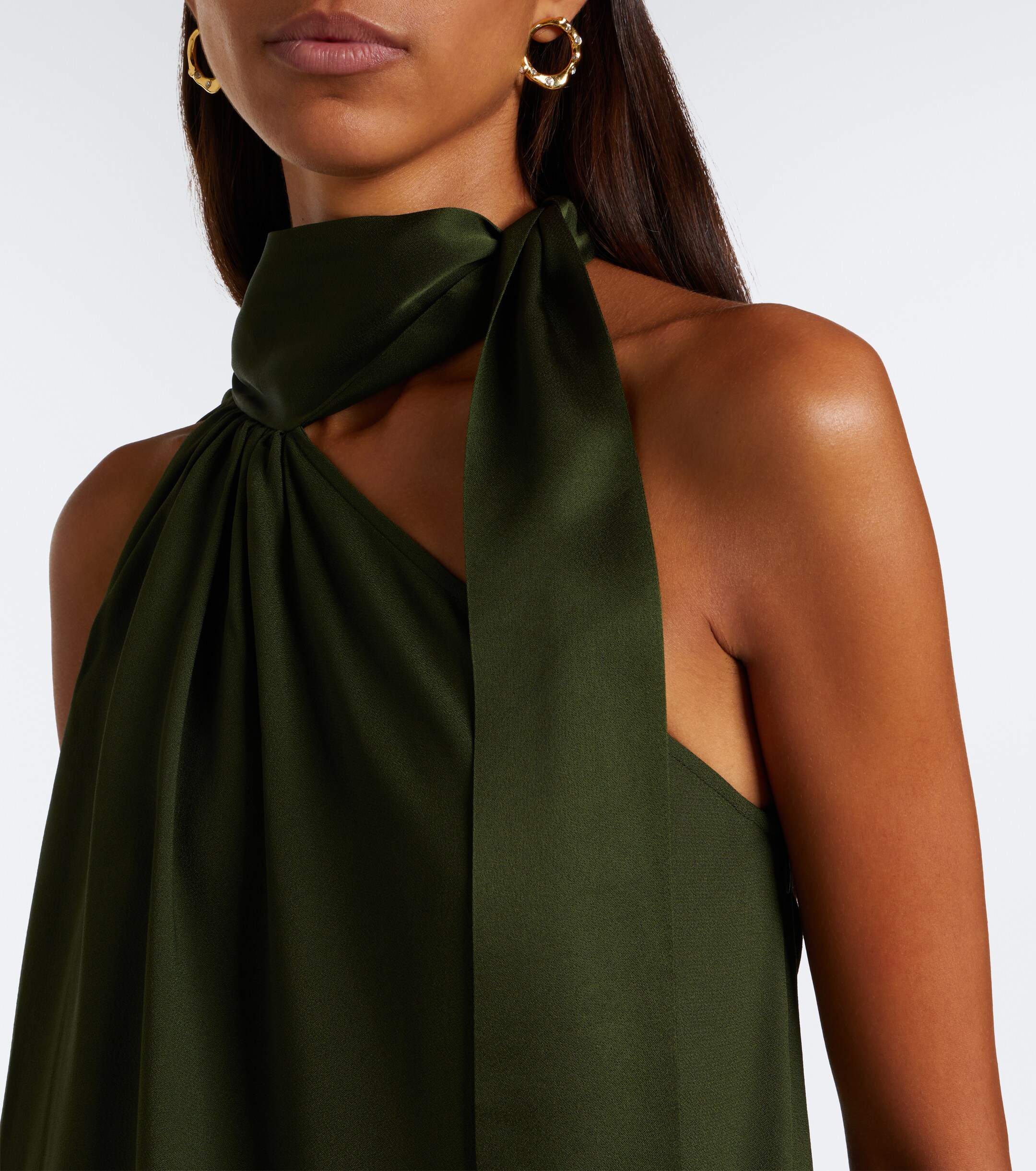 Taller Marmo Taller Marmo Astor scarf-detail one-shoulder gown