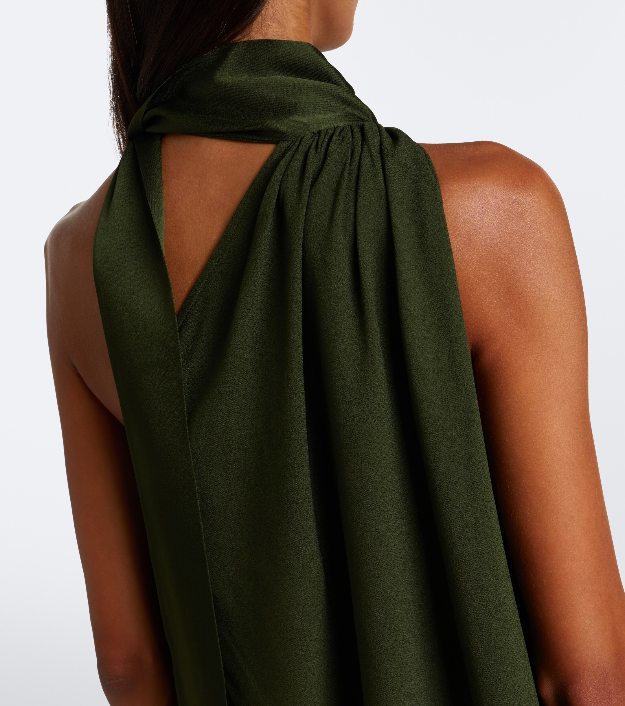Taller Marmo Taller Marmo Astor scarf-detail one-shoulder gown