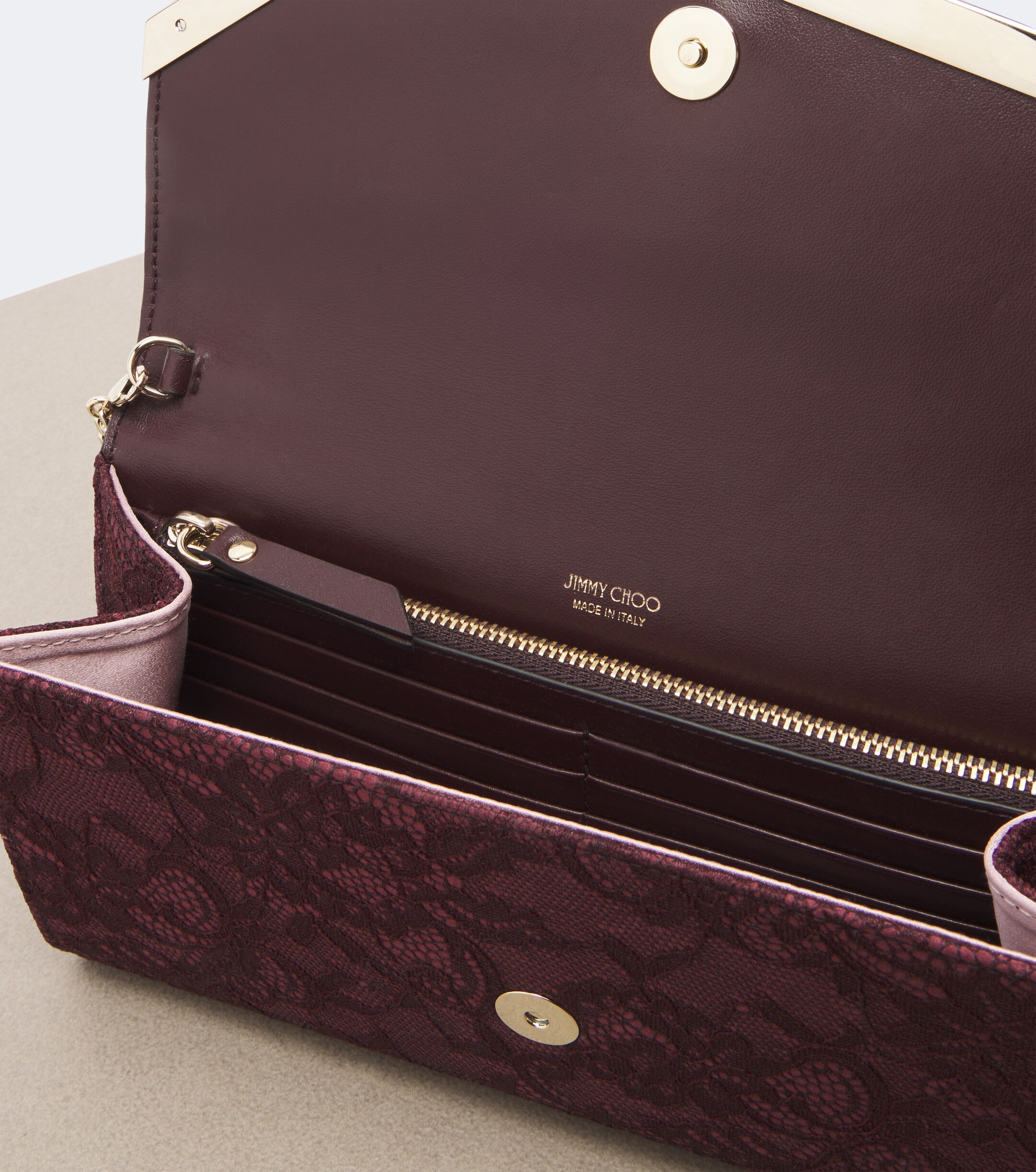 JIMMY CHOO Jimmy Choo Emmie lace clutch