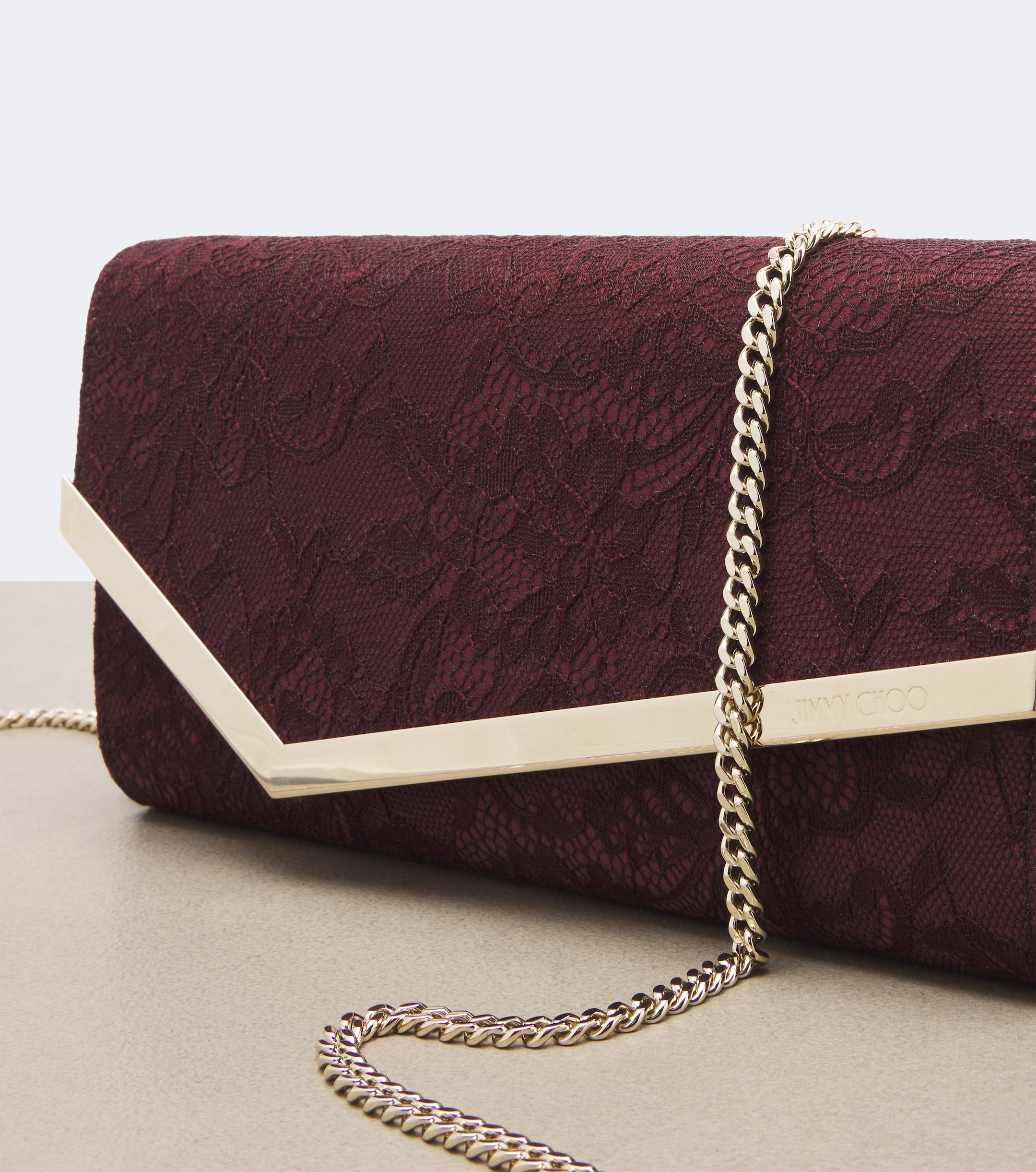 JIMMY CHOO Jimmy Choo Emmie lace clutch