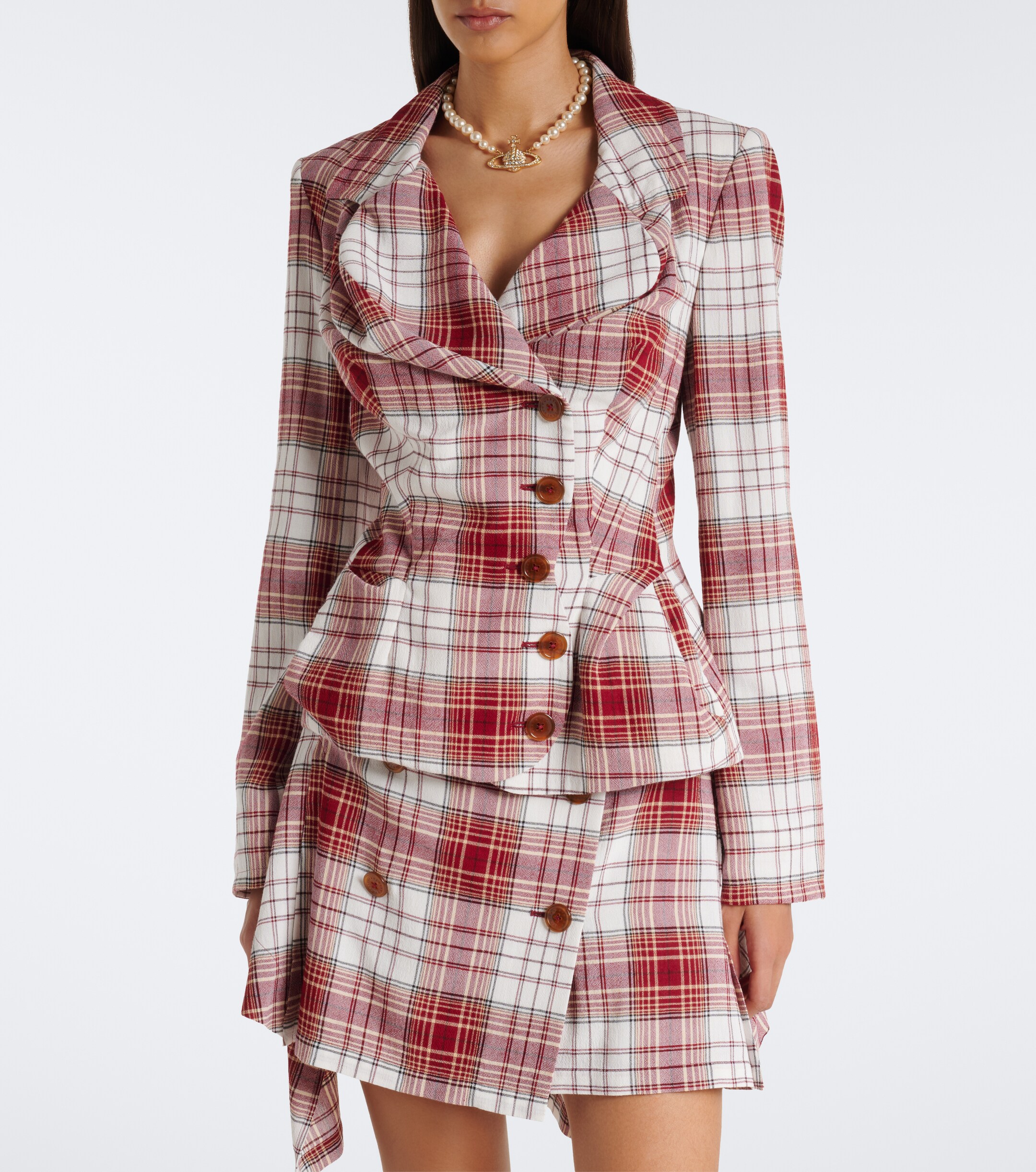 Vivienne Westwood Vivienne Westwood Drunken tartan crêpe blazer