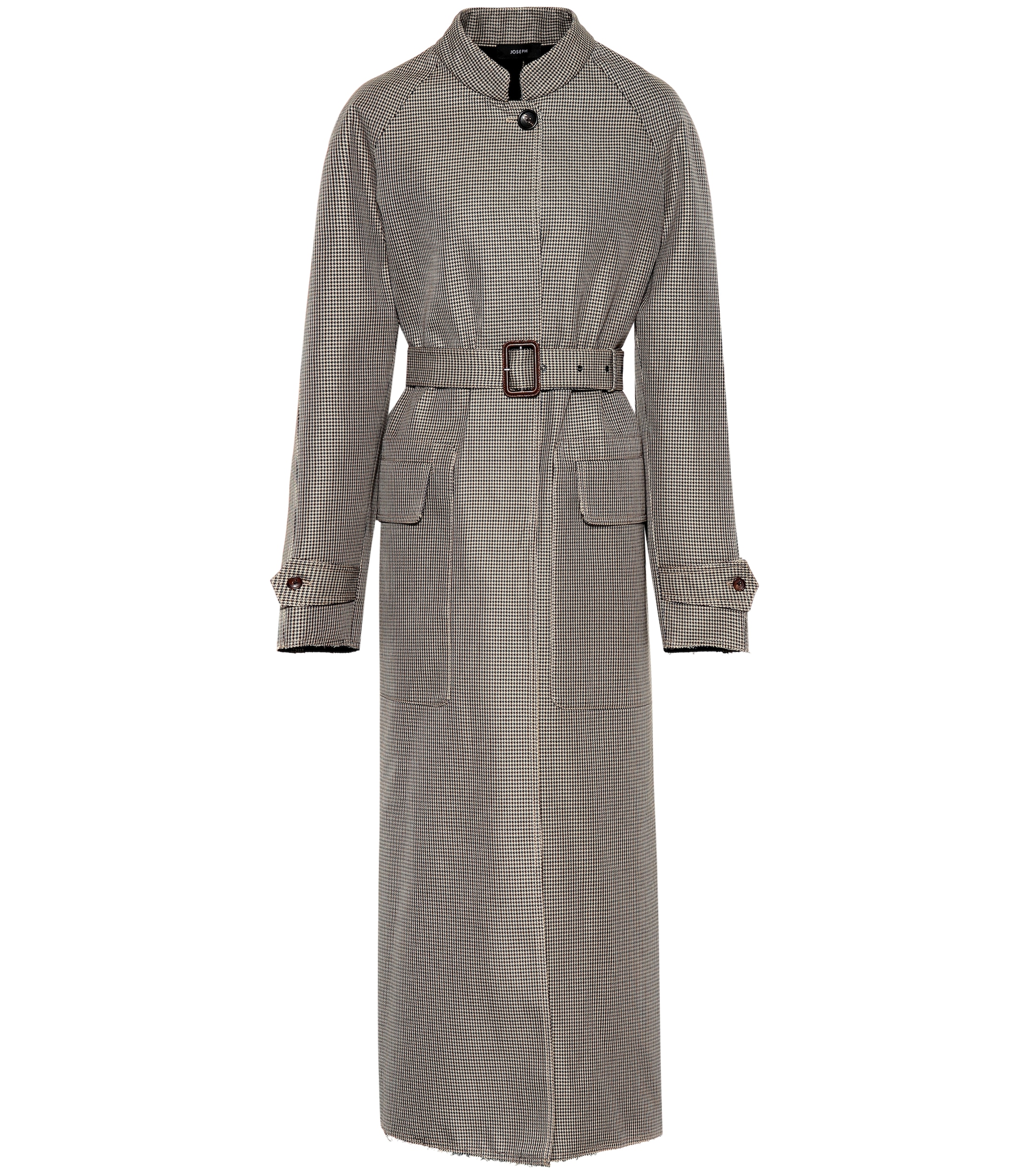 JOSEPH Belted houndstooth coat thumbnail