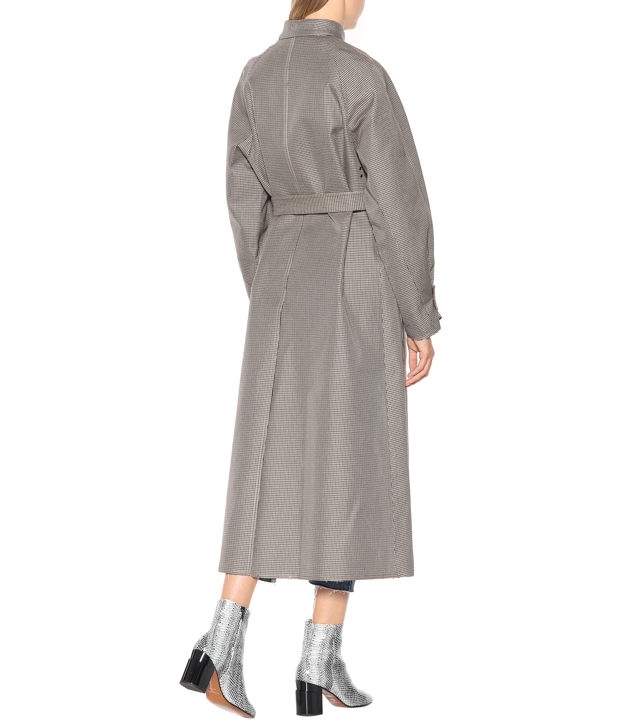JOSEPH Belted houndstooth coat thumbnail