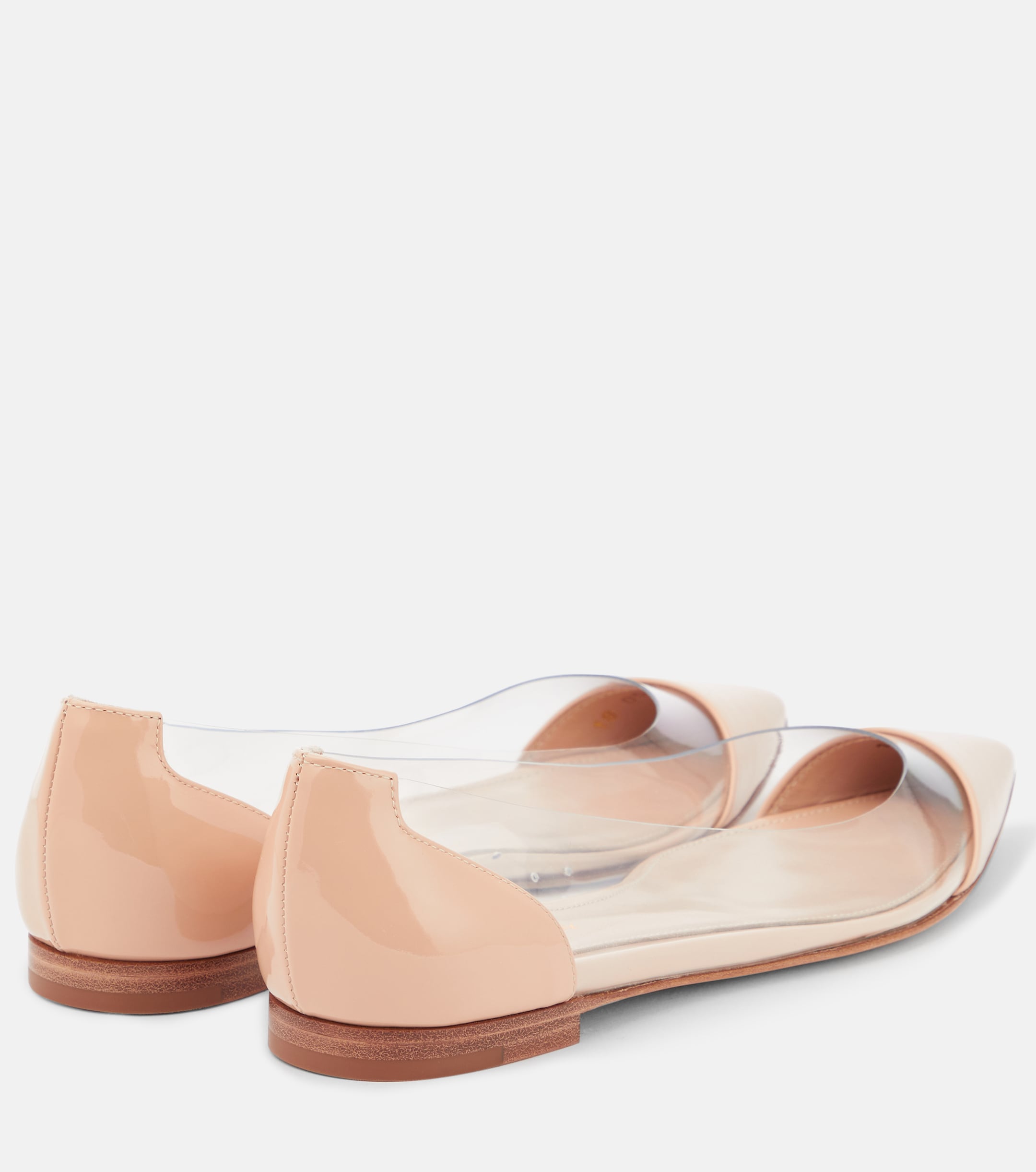 GIANVITO ROSSI Plexi leather and PVC ballet flats thumbnail