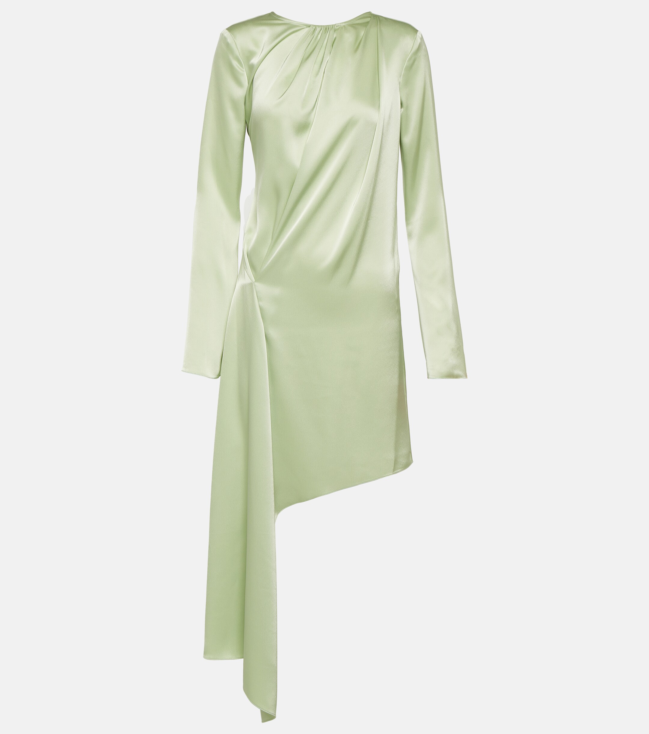 Jw Anderson Asymmetric satin midi dress