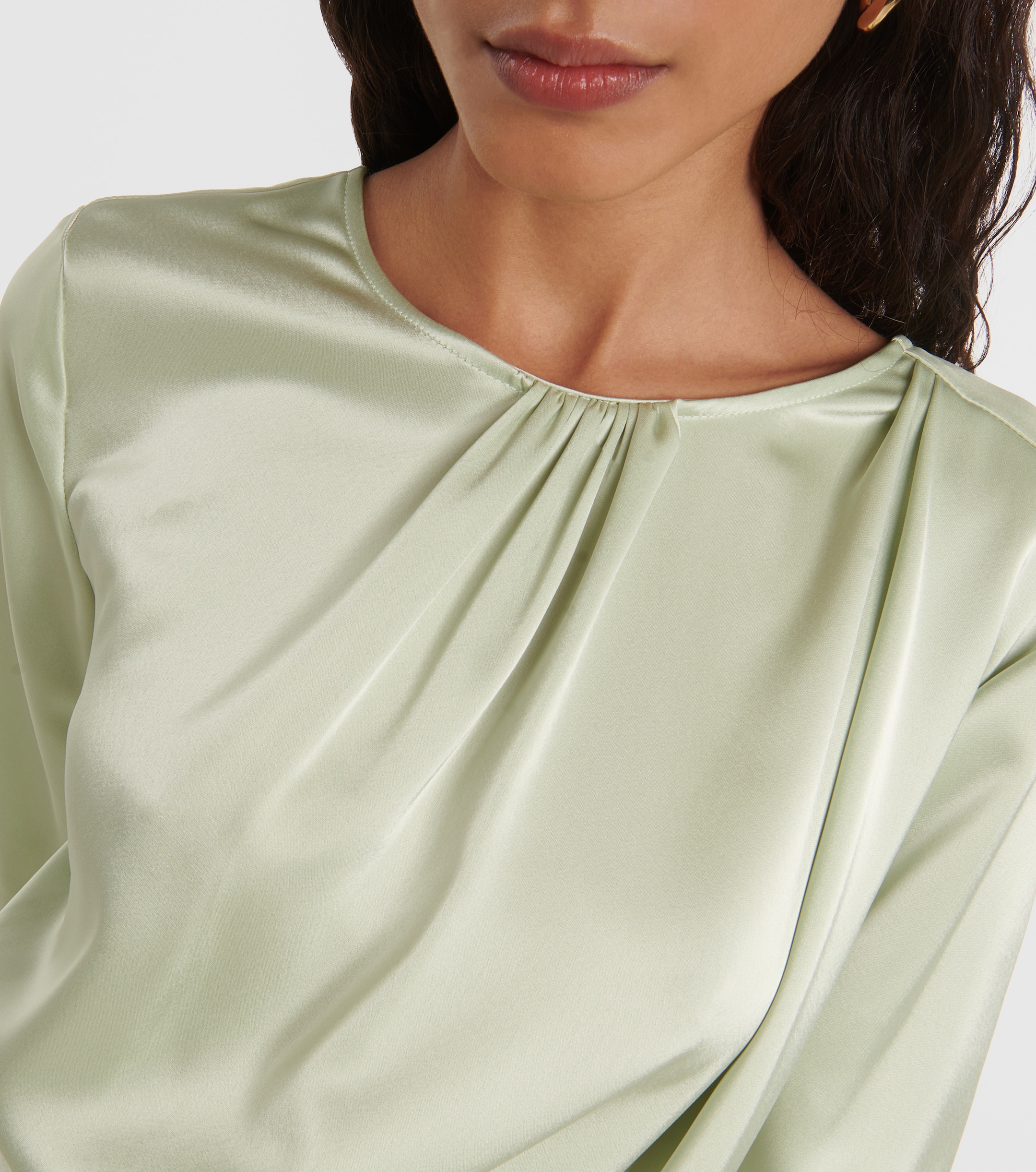 Jw Anderson Asymmetric satin midi dress