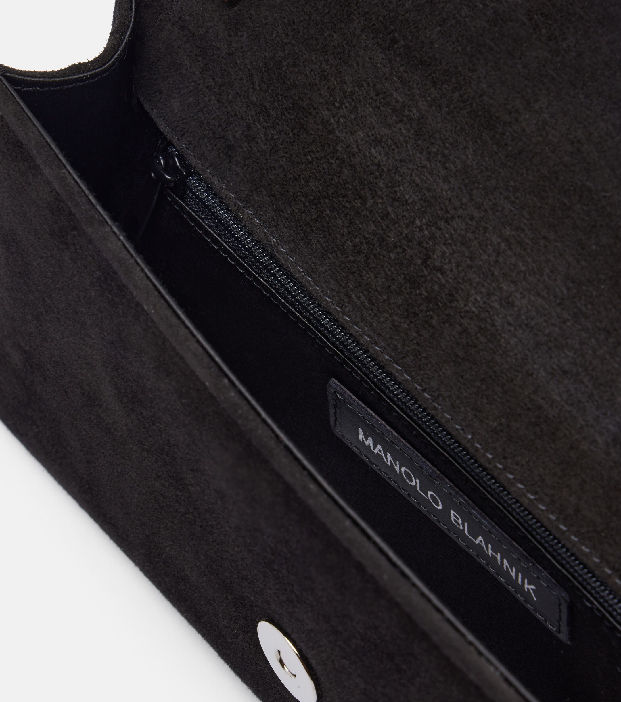 MANOLO BLAHNIK Maygot suede clutch