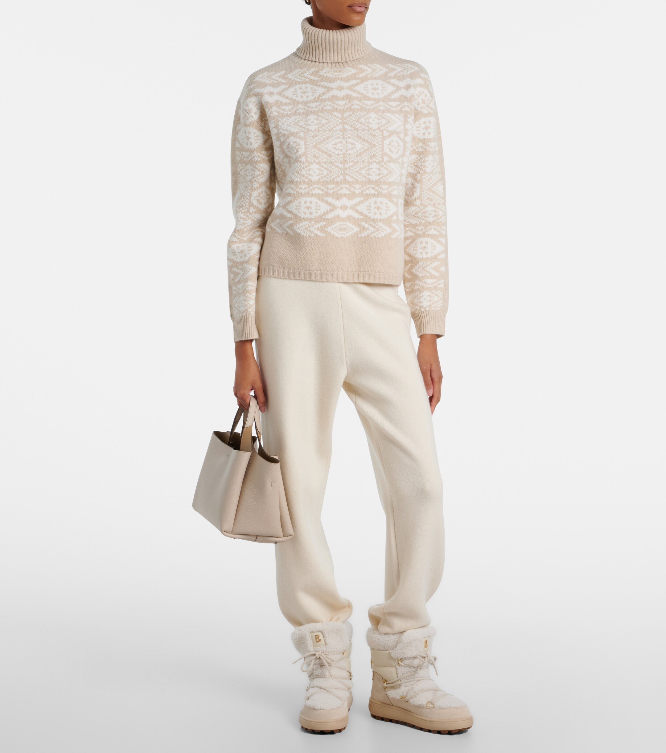 BOGNER Bogner Nadin wool and cotton-blend turtleneck sweater