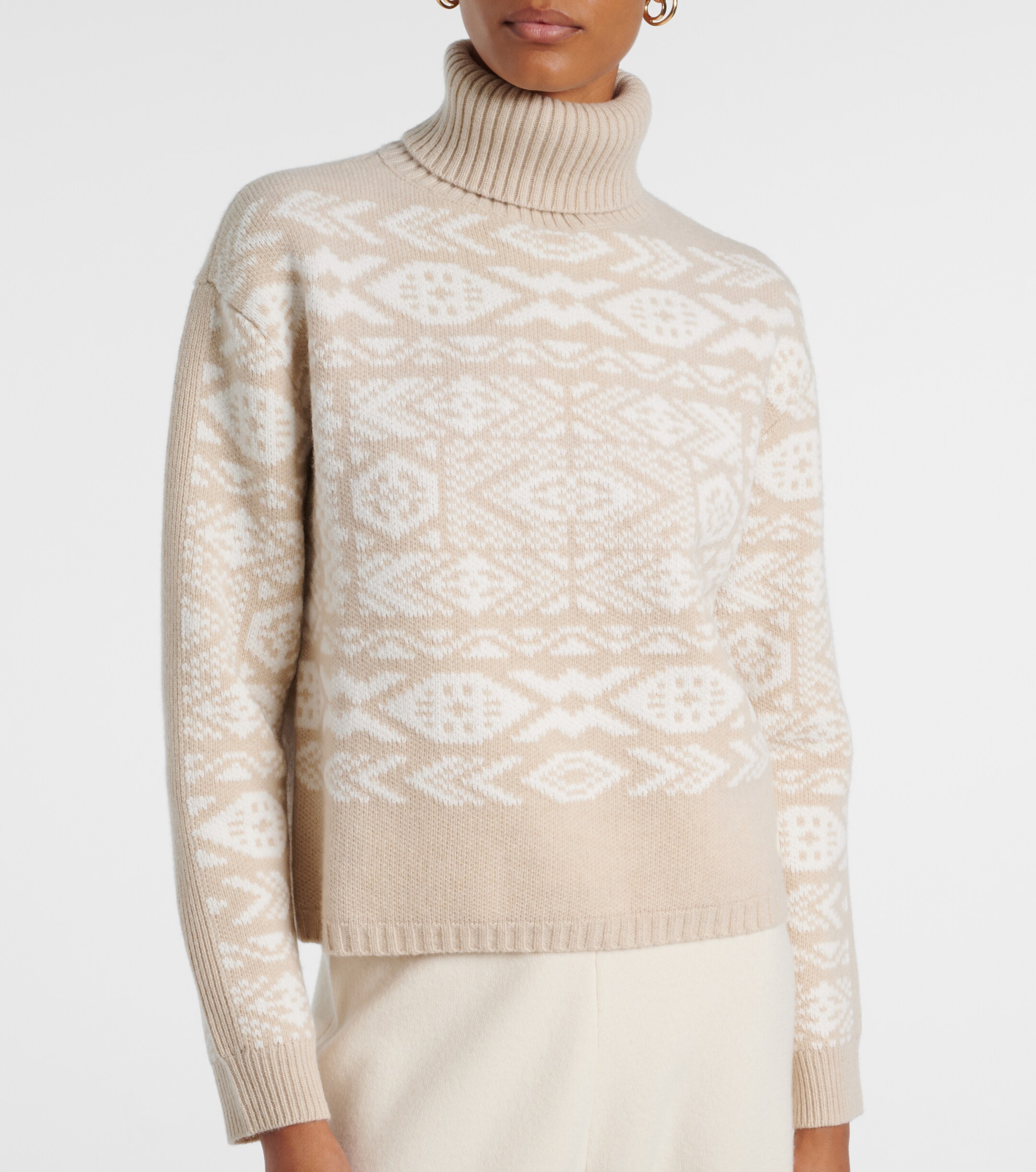 BOGNER Bogner Nadin wool and cotton-blend turtleneck sweater