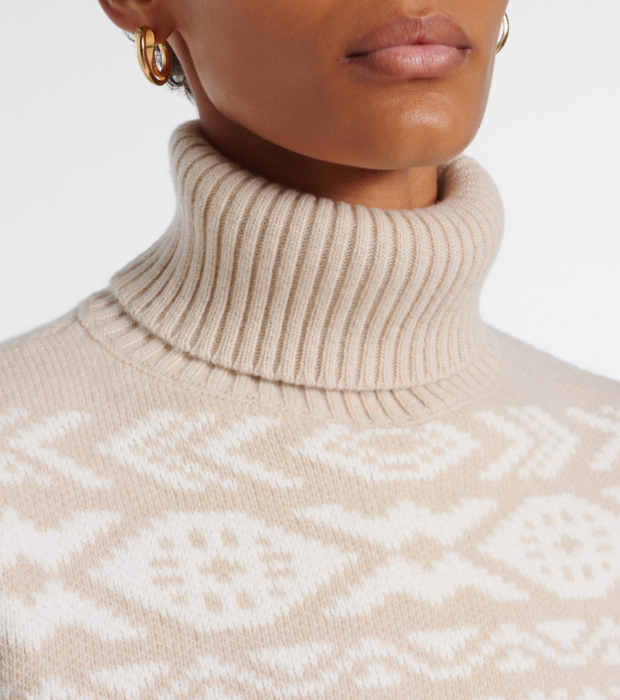 BOGNER Bogner Nadin wool and cotton-blend turtleneck sweater
