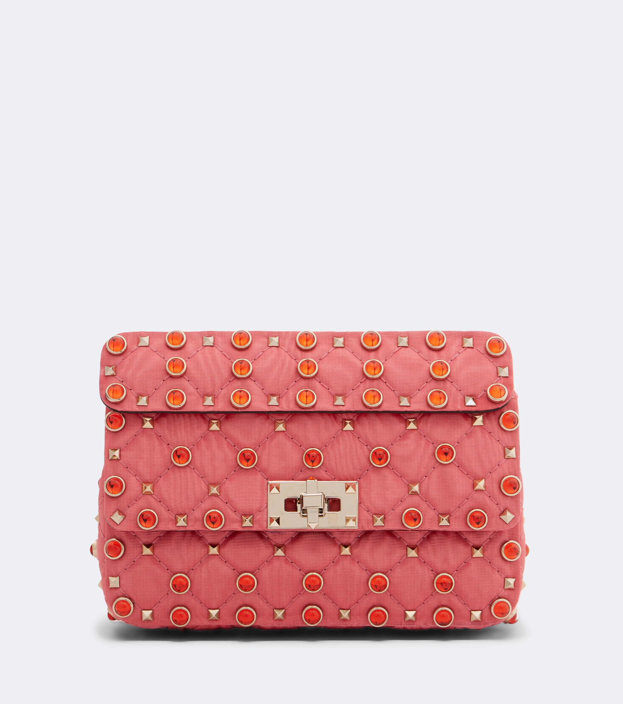 Valentino Garavani Rockstud Spike Small moiré top-handle bag