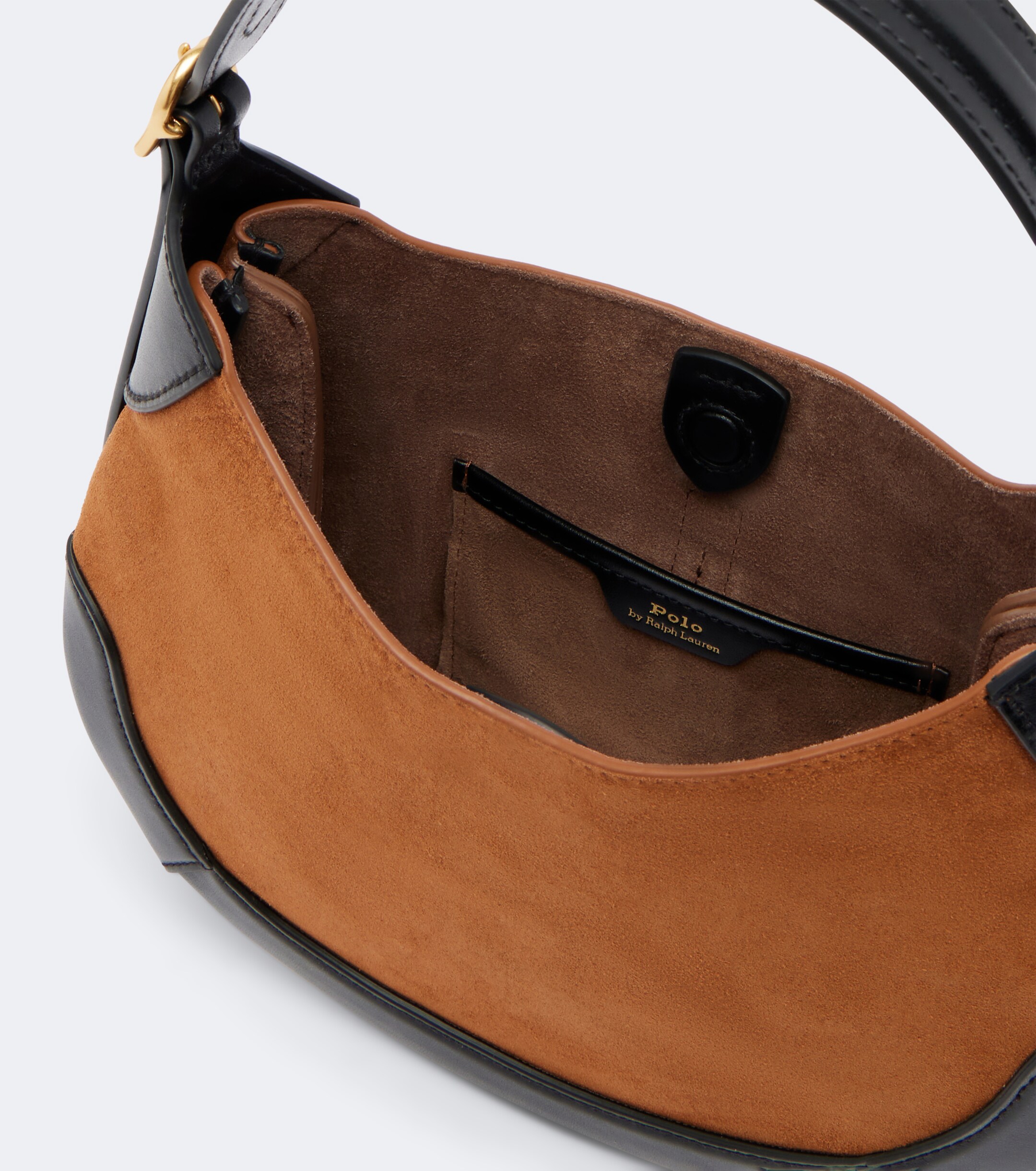 Polo Ralph Lauren Polo ID Small suede shoulder bag