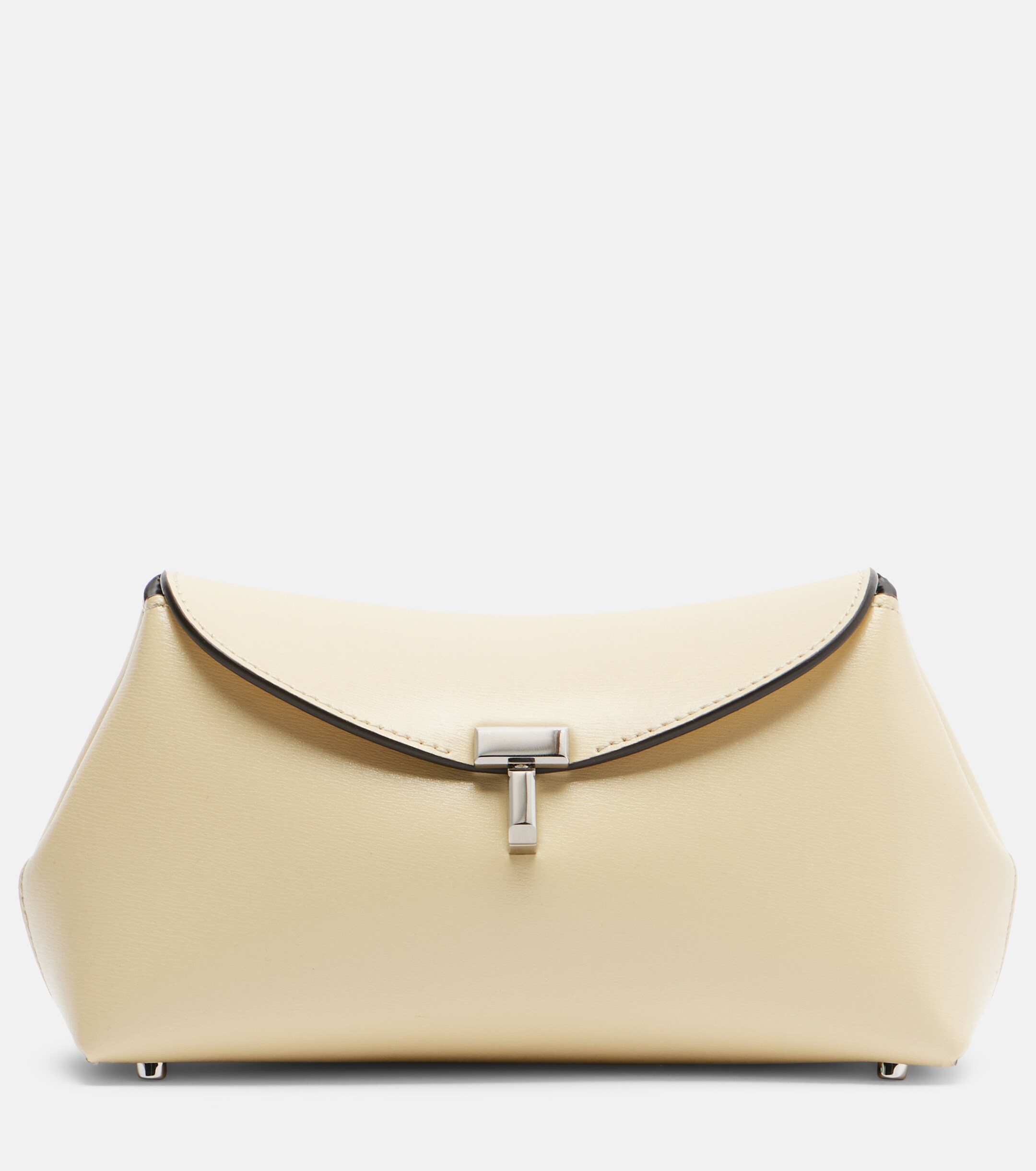 TOTEME T-Lock Mini leather clutch
