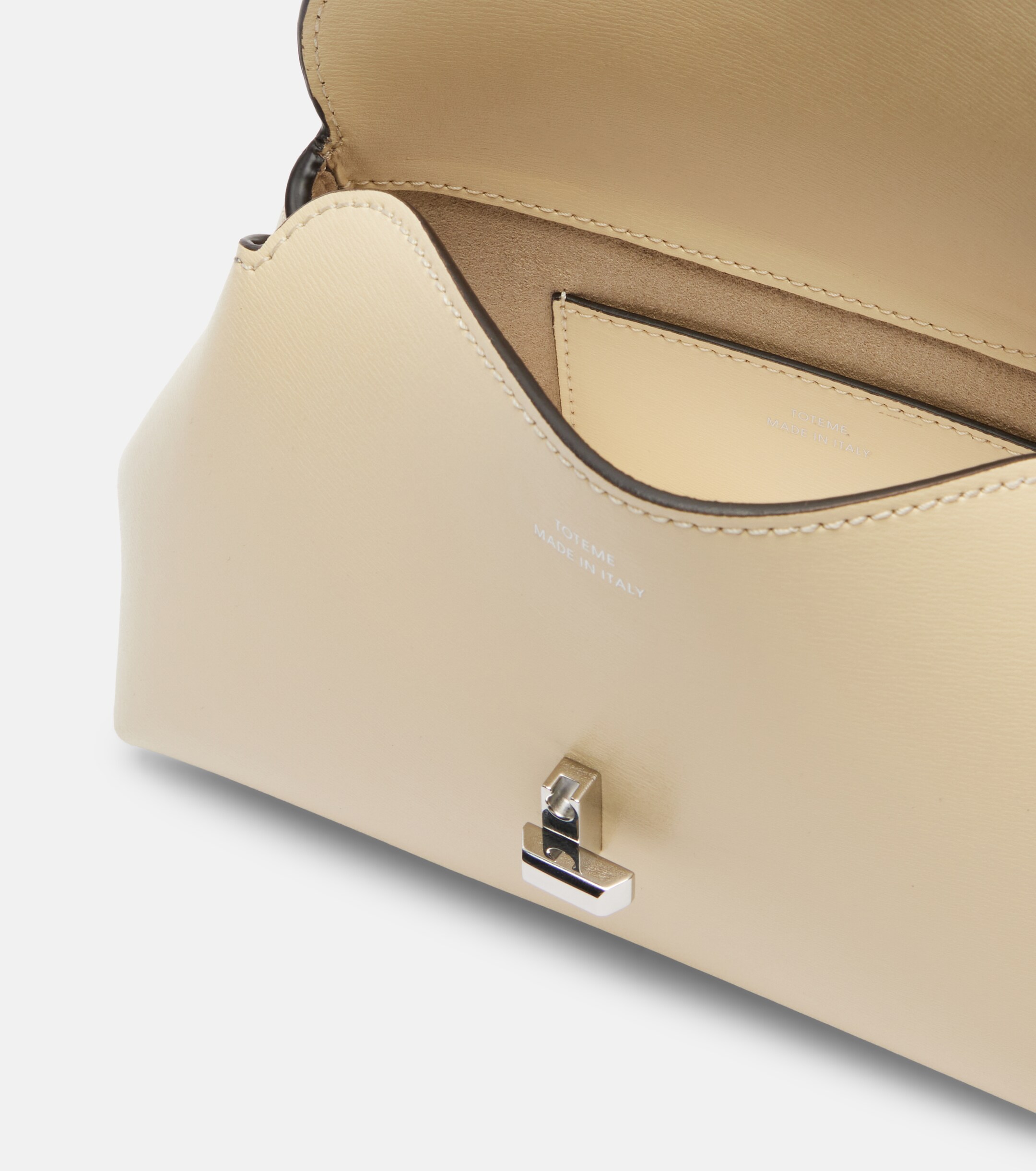 TOTEME T-Lock Mini leather clutch