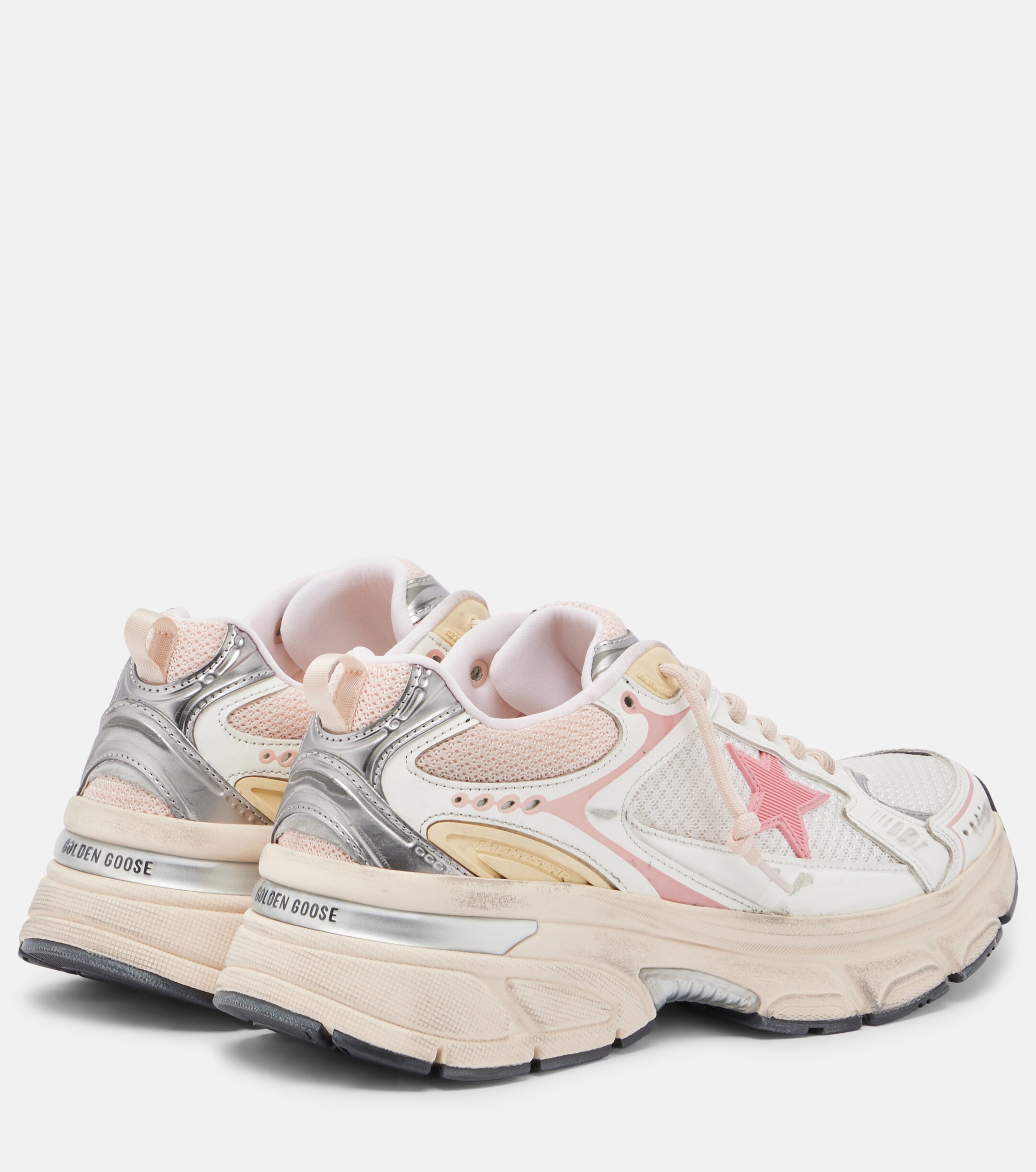 Golden Goose Golden Goose Lightstar leather-trimmed sneakers