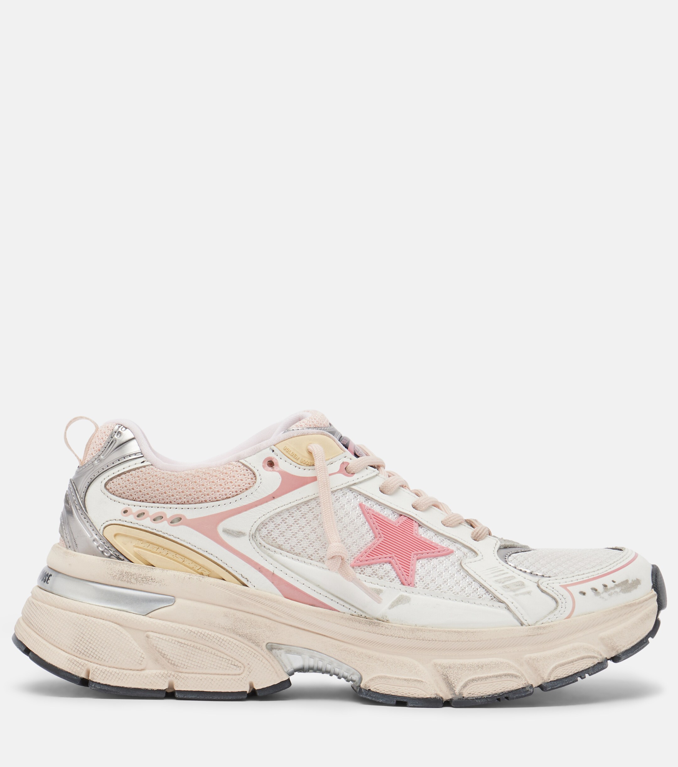Golden Goose Golden Goose Lightstar leather-trimmed sneakers
