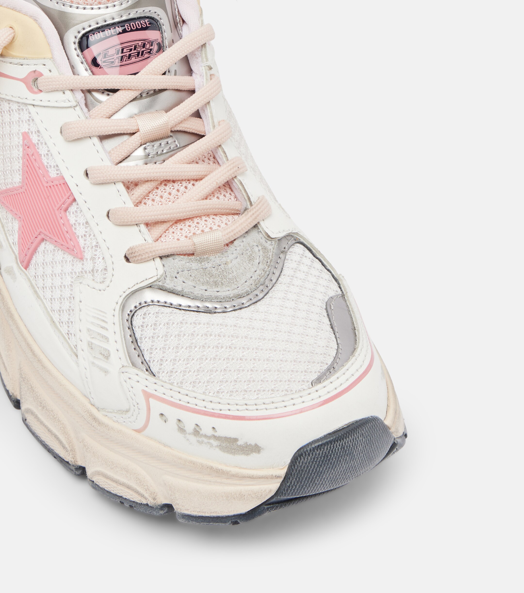 Golden Goose Golden Goose Lightstar leather-trimmed sneakers