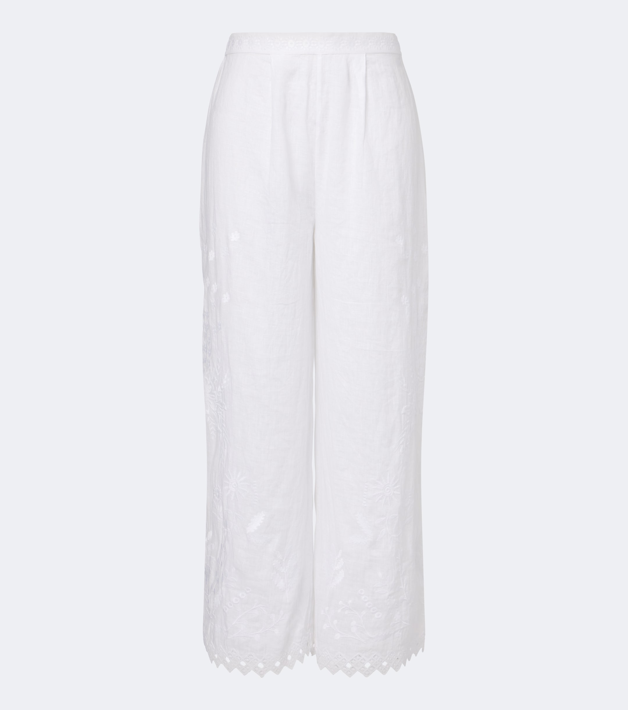Eres Eres Albatre embroidered linen wide-leg pants