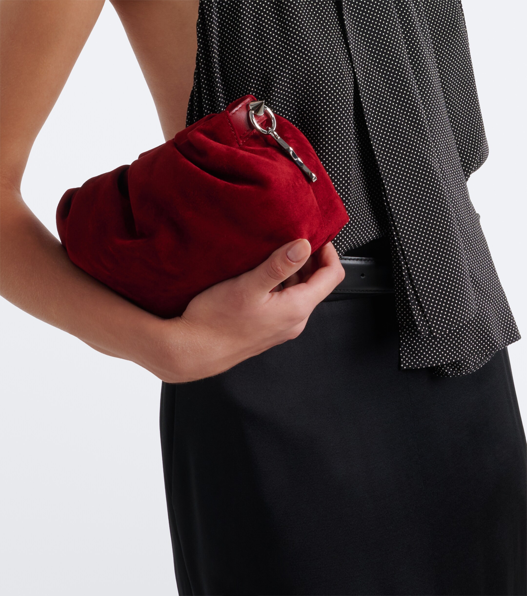 CHRISTIAN LOUBOUTIN Eva Mini suede crossbody bag