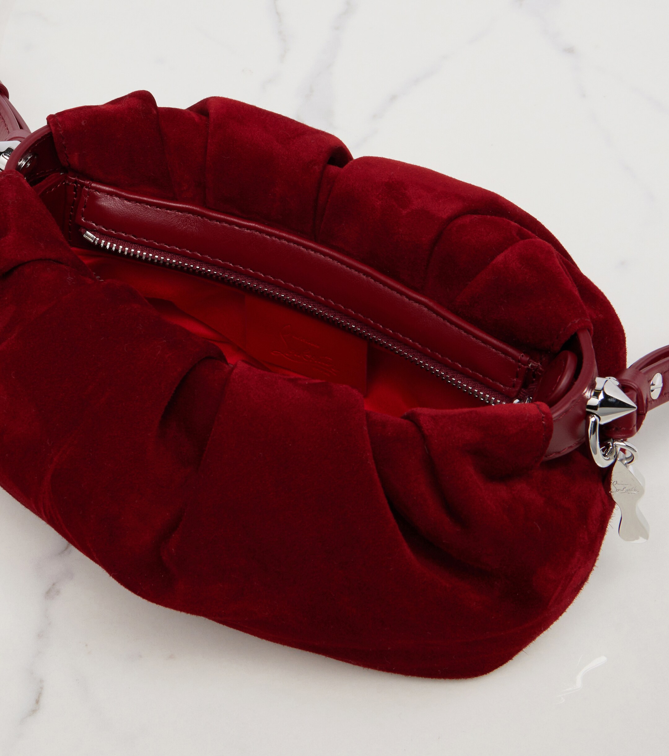 CHRISTIAN LOUBOUTIN Eva Mini suede crossbody bag