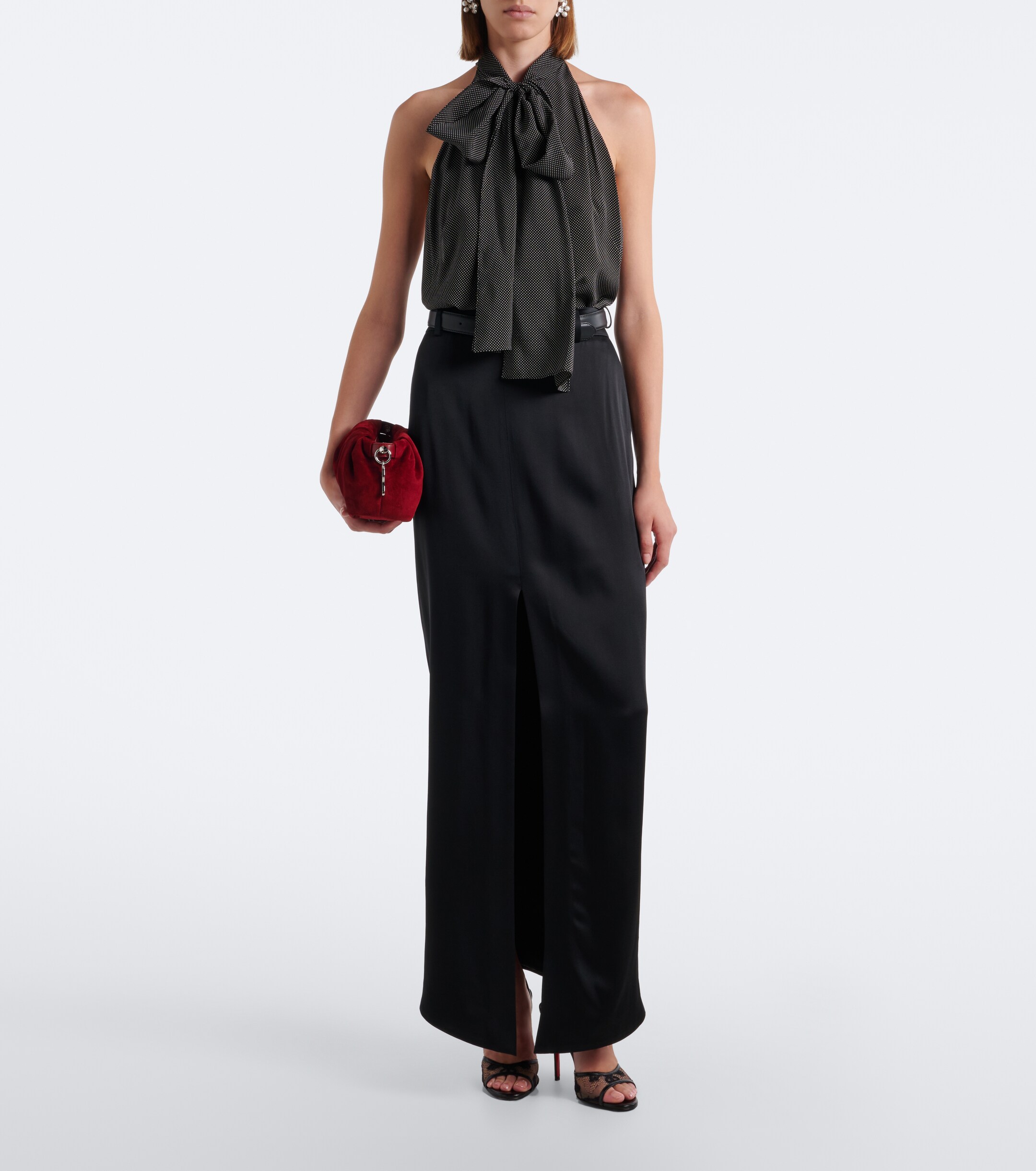 CHRISTIAN LOUBOUTIN Eva Mini suede crossbody bag