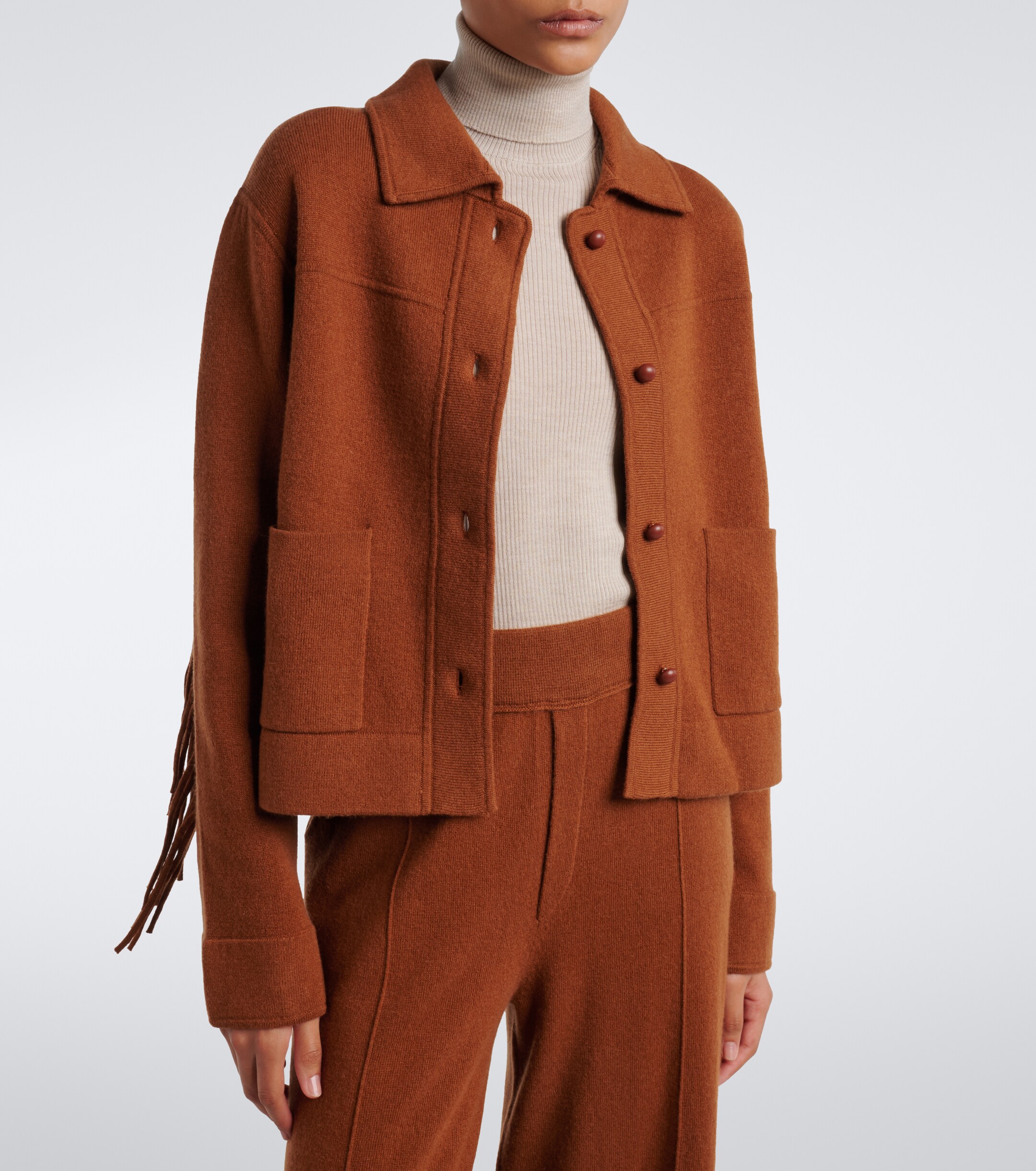 Jardin des Orangers Jardin des Orangers Fringed wool and cashmere jacket