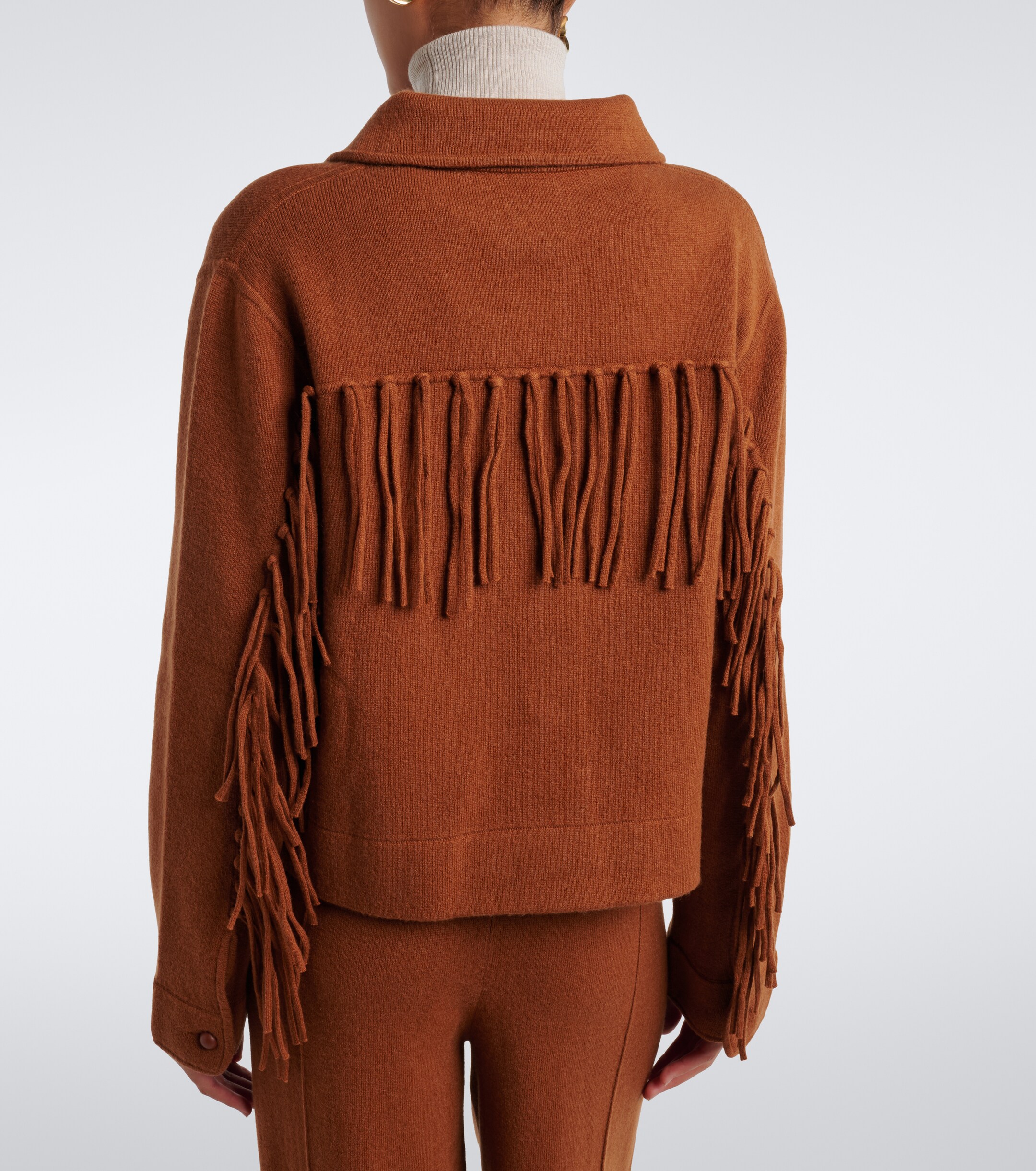 Jardin des Orangers Jardin des Orangers Fringed wool and cashmere jacket