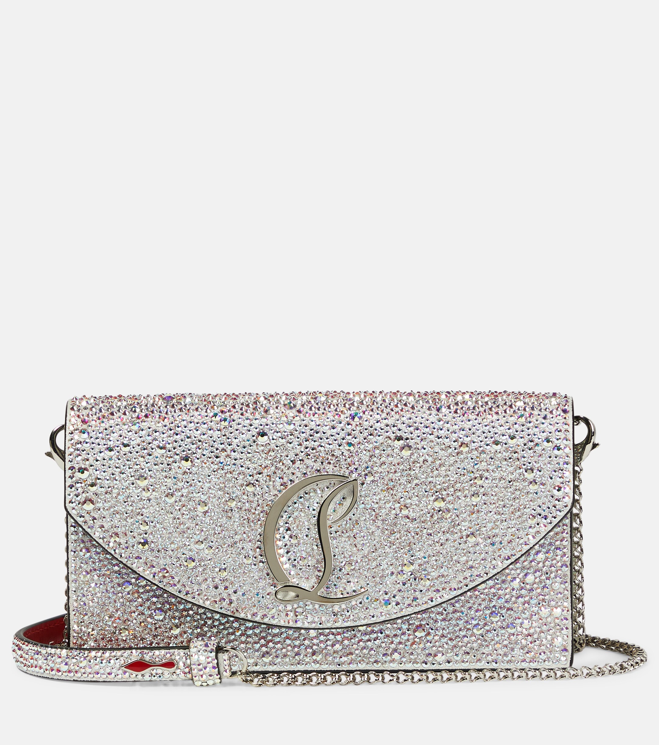 CHRISTIAN LOUBOUTIN Loubi54 embellished leather clutch
