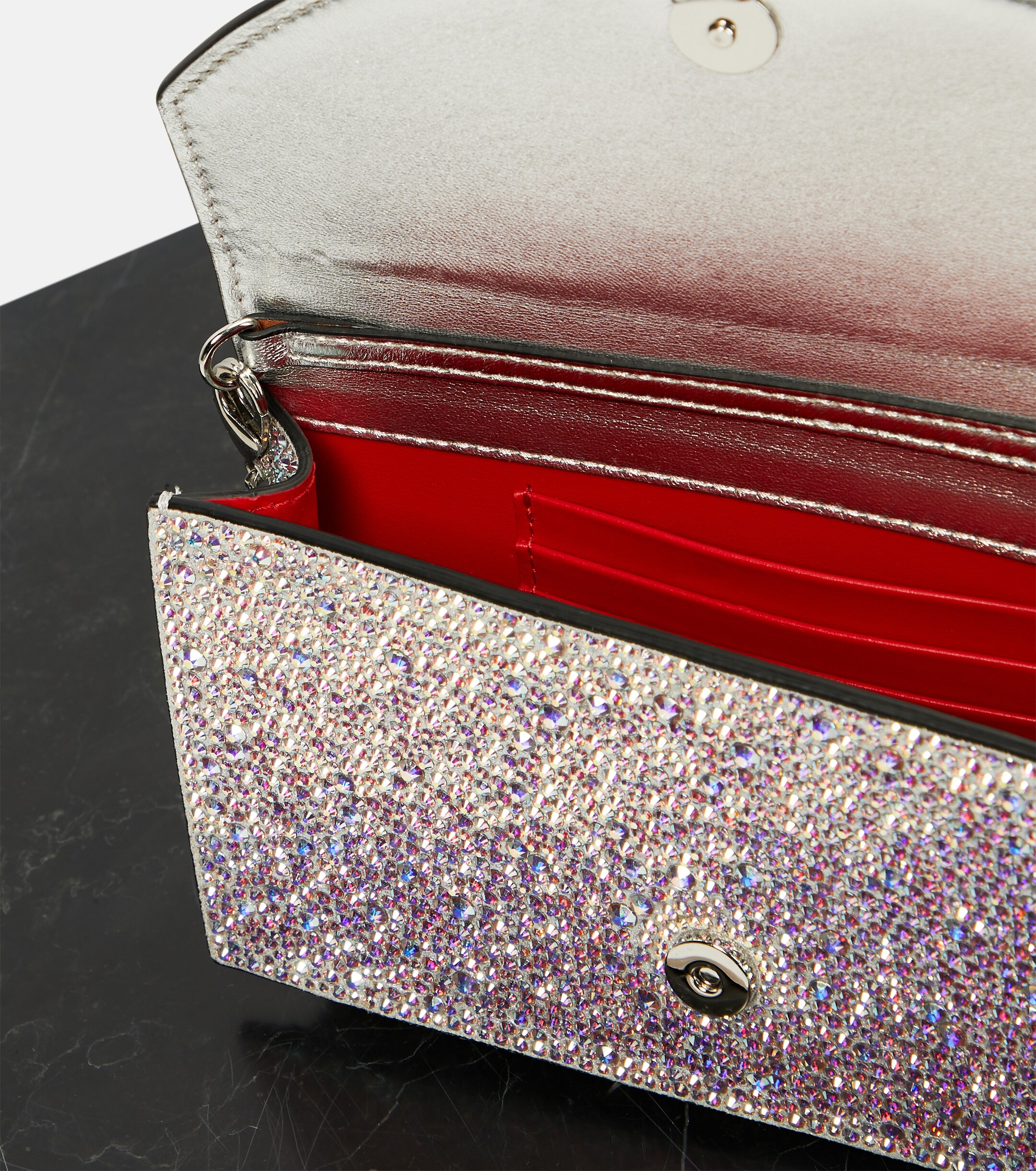 CHRISTIAN LOUBOUTIN Loubi54 embellished leather clutch