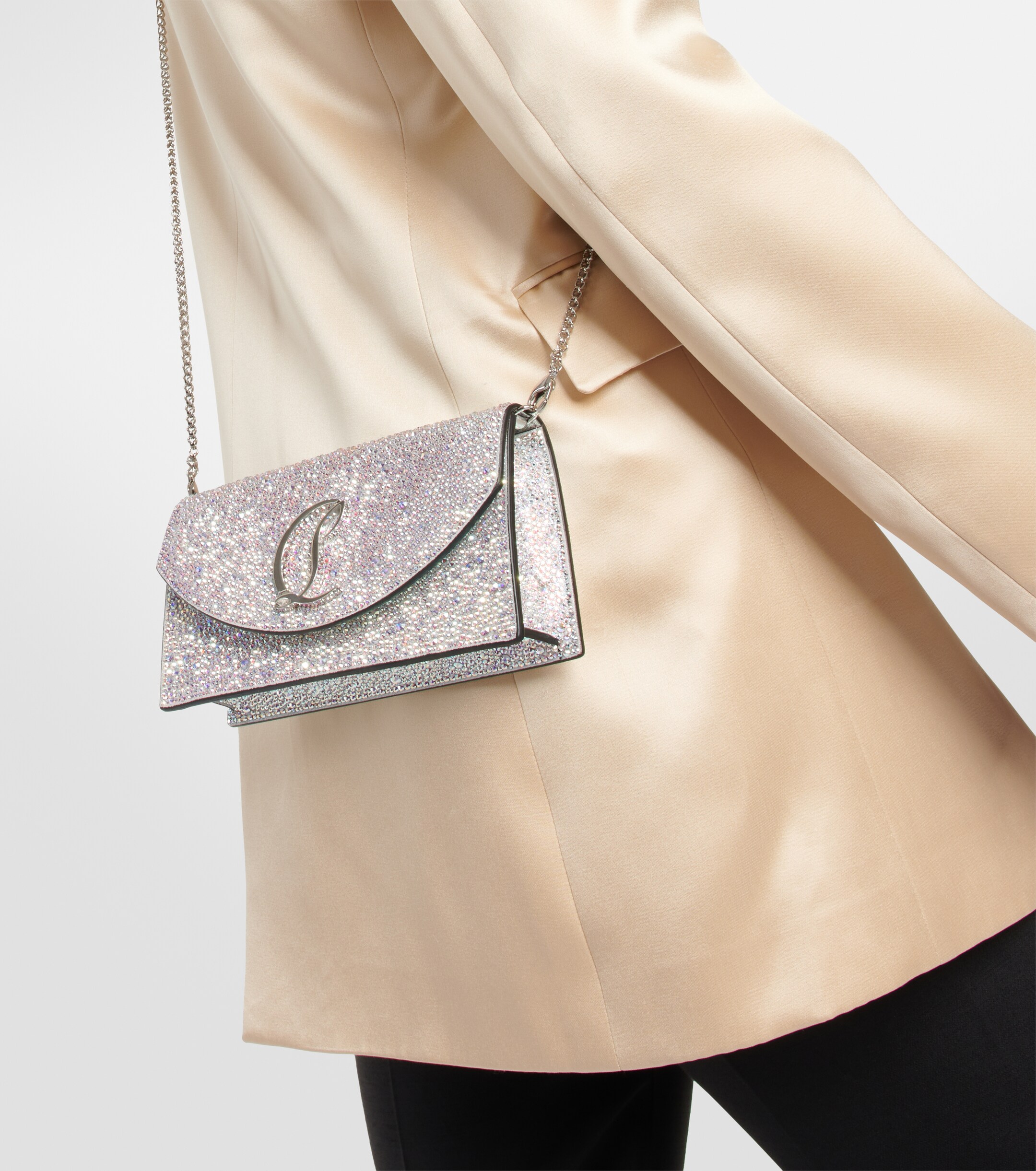 CHRISTIAN LOUBOUTIN Loubi54 embellished leather clutch