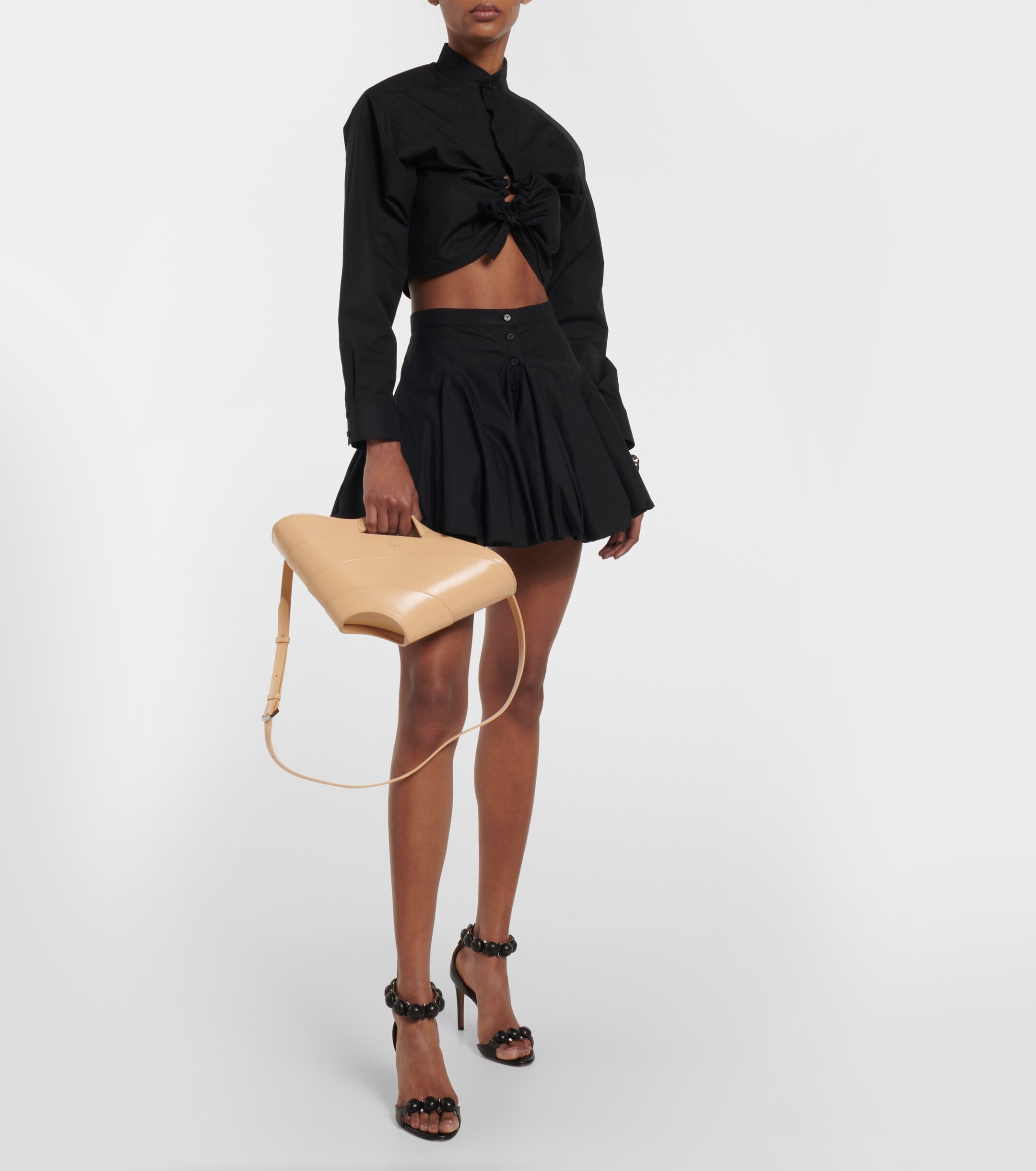 Alaïa Khaima Small leather tote bag