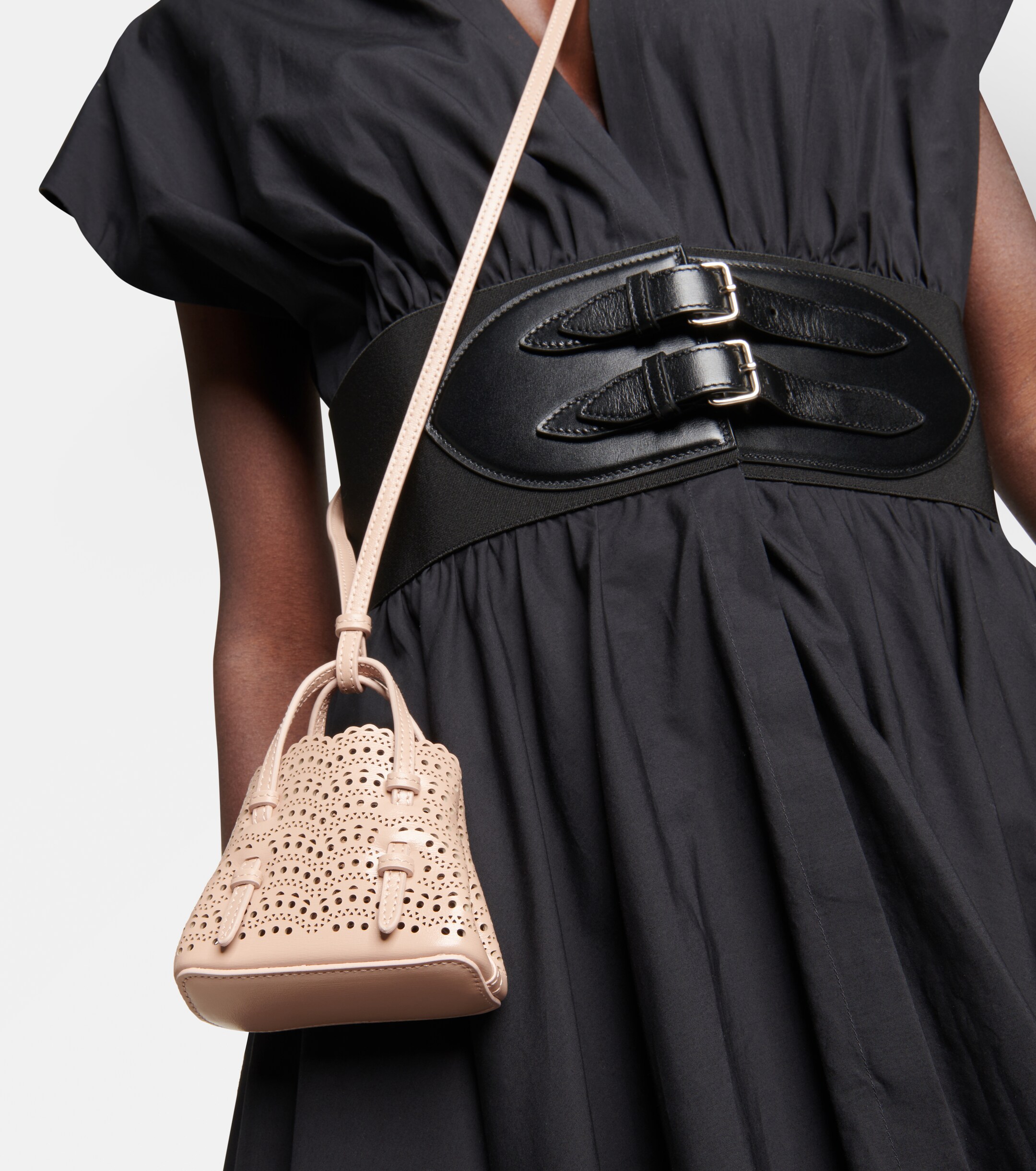 Alaïa Le Mina Mini leather crossbody bag
