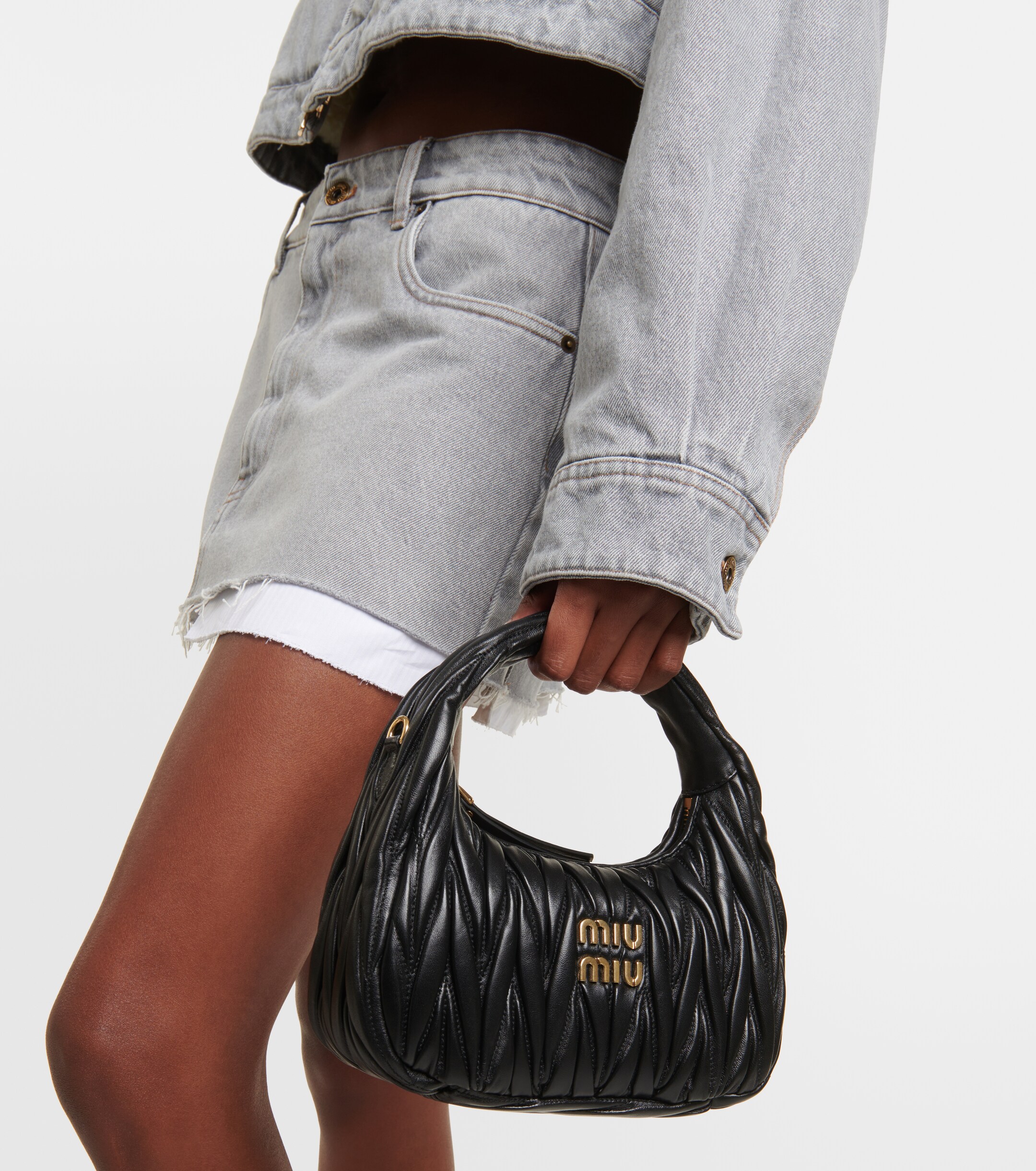 Miu Miu Miu Wander matelassé leather shoulder bag