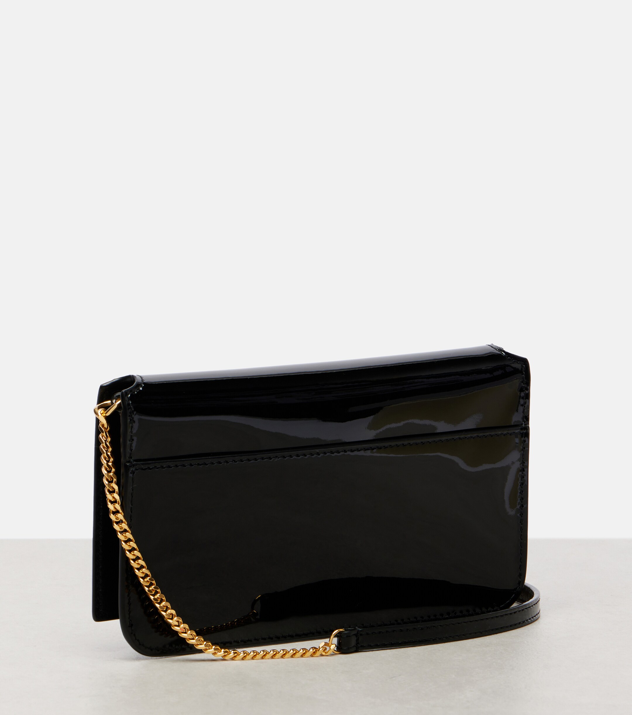 Saint Laurent Cassandre patent leather phone pouch