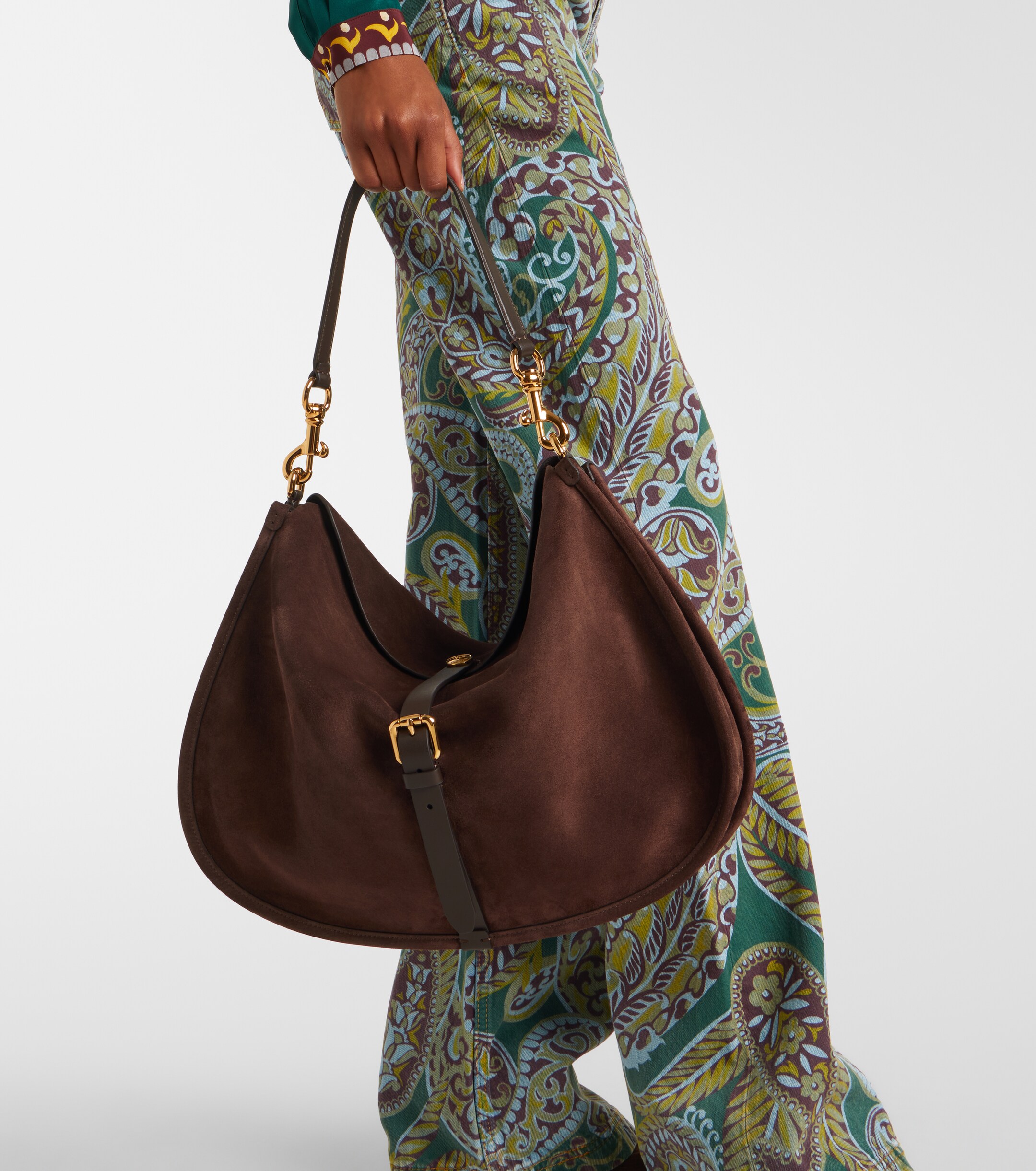 Etro Pony Small suede tote bag