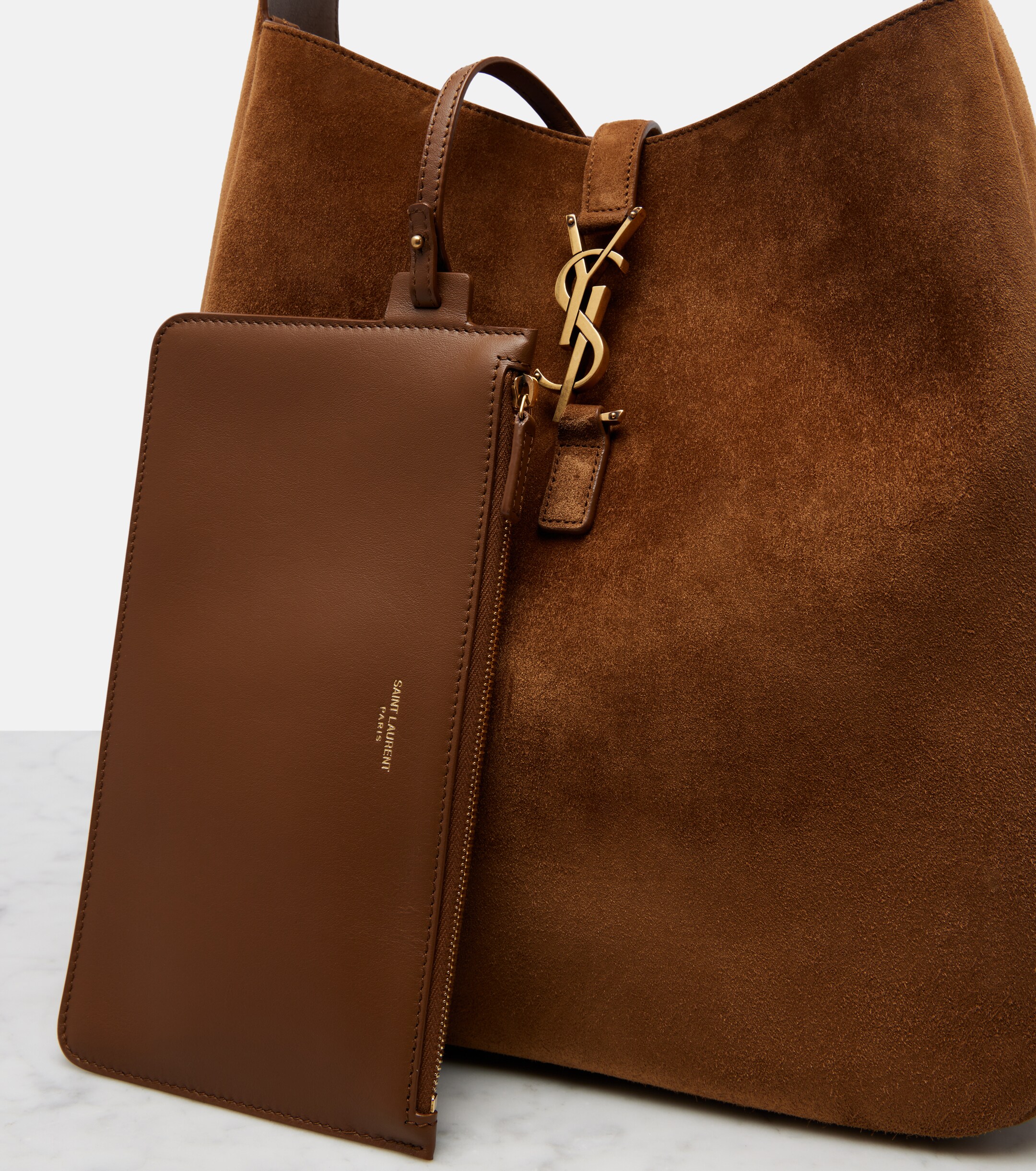 Saint Laurent Le 5 à 7 Supple Large suede shoulder bag